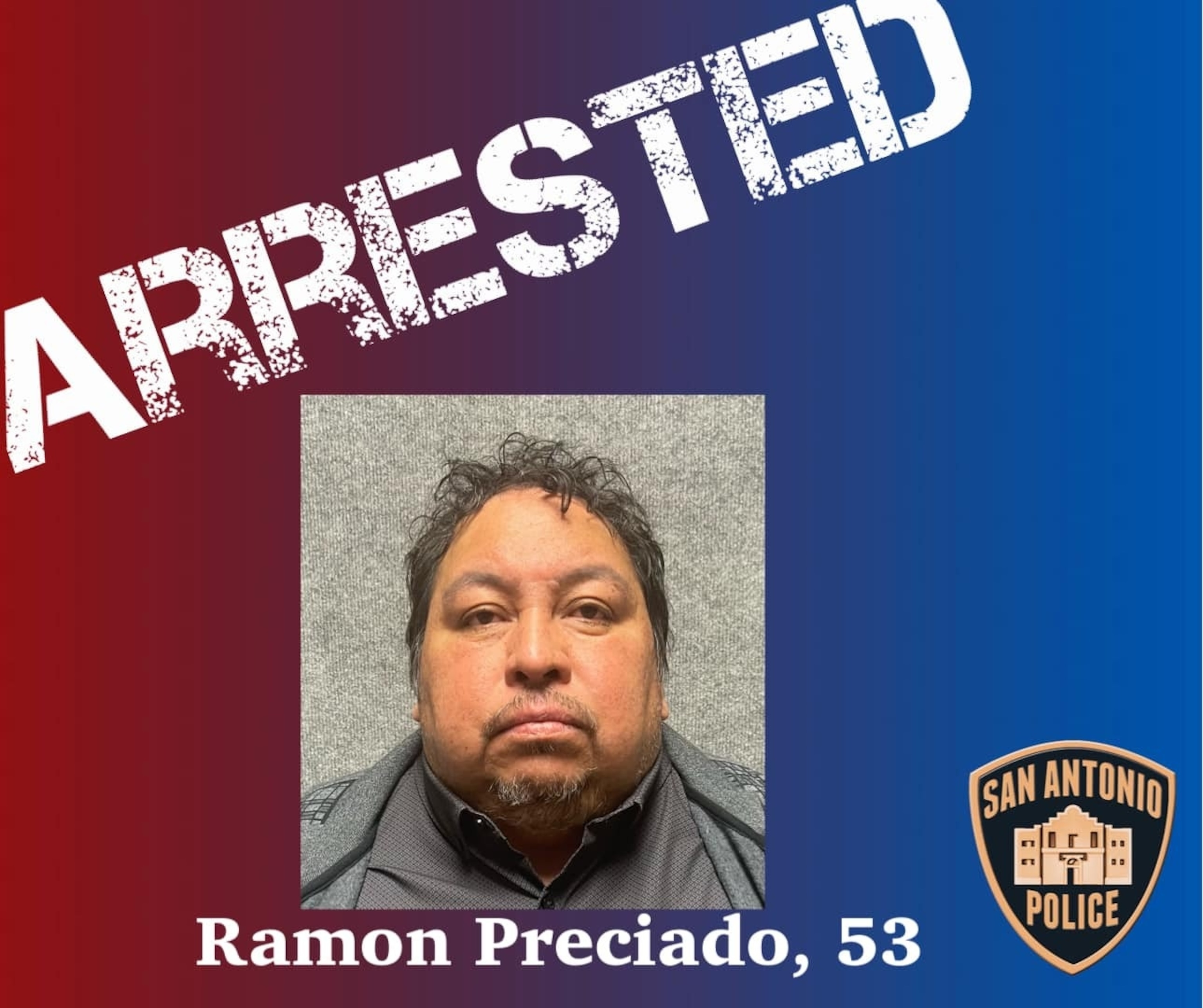 PHOTO: Ramon Preciado, 53, is seen in a photo released by the San Antonio Police Department on Jan. 3, 2024. 