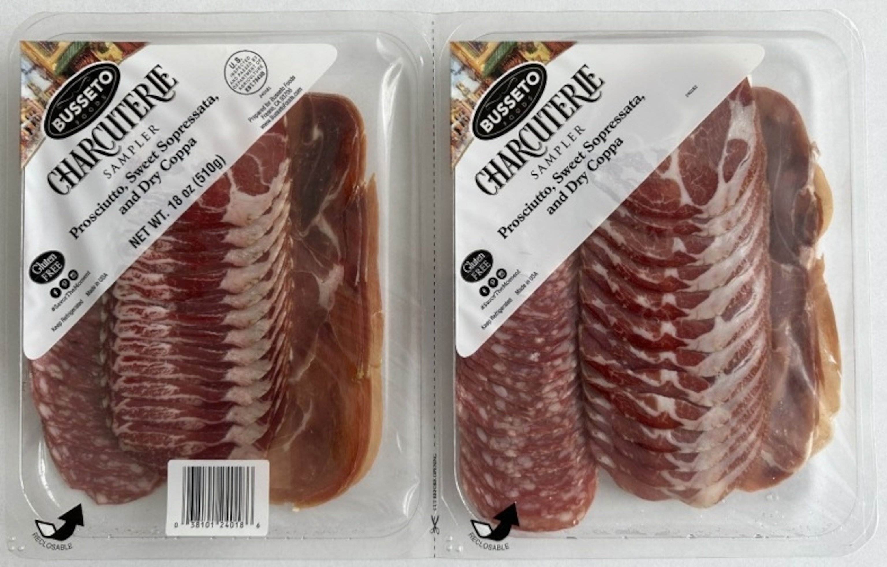 PHOTO: In this photo released by the USDA, a package of the Busseto Charcuterie Sampler is shown.