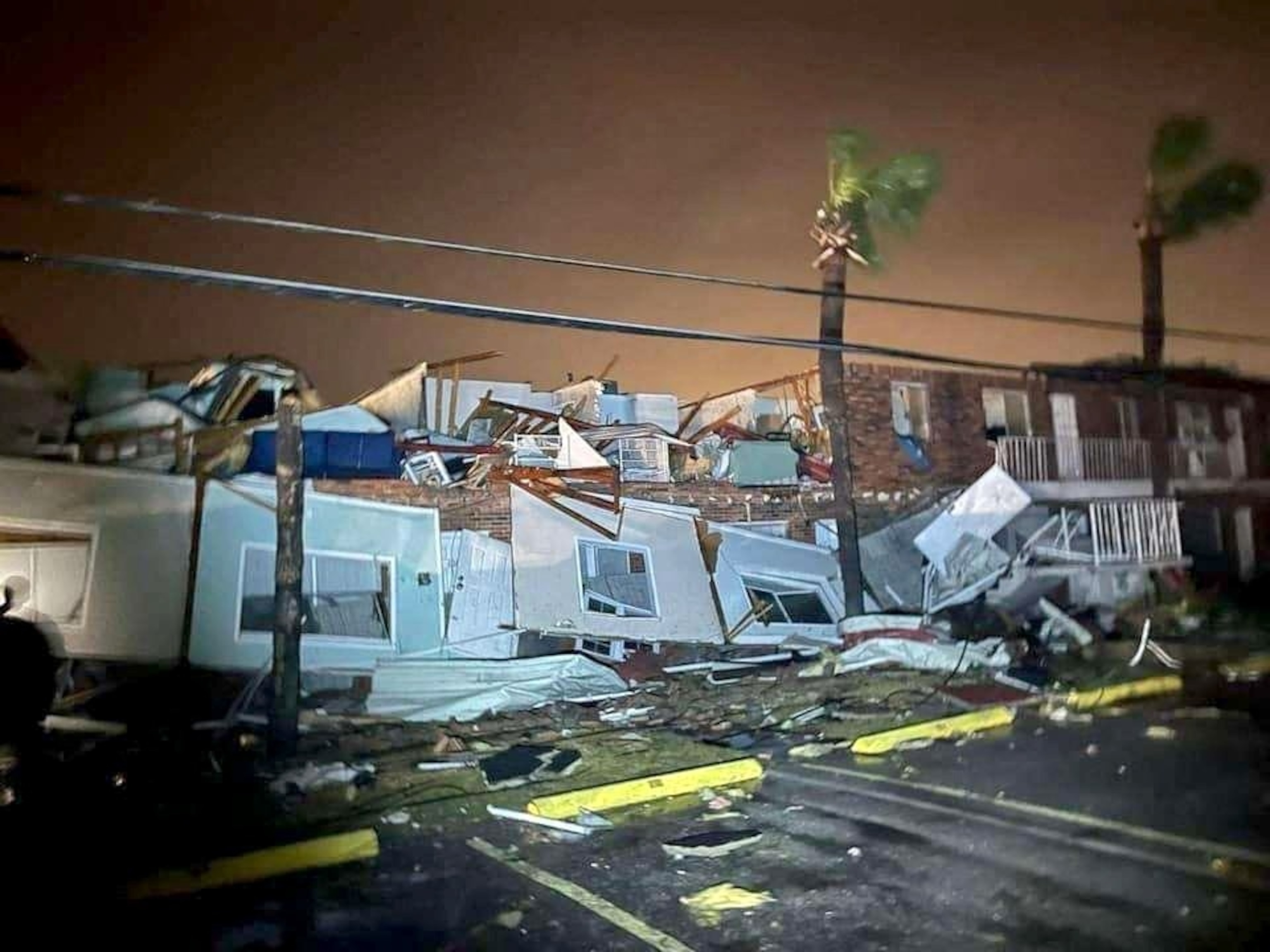 PHOTO: This image obtained from the Bay County Sheriff's Office in Florida shows storm damage around Panama City, Florida, on January 9, 2024.