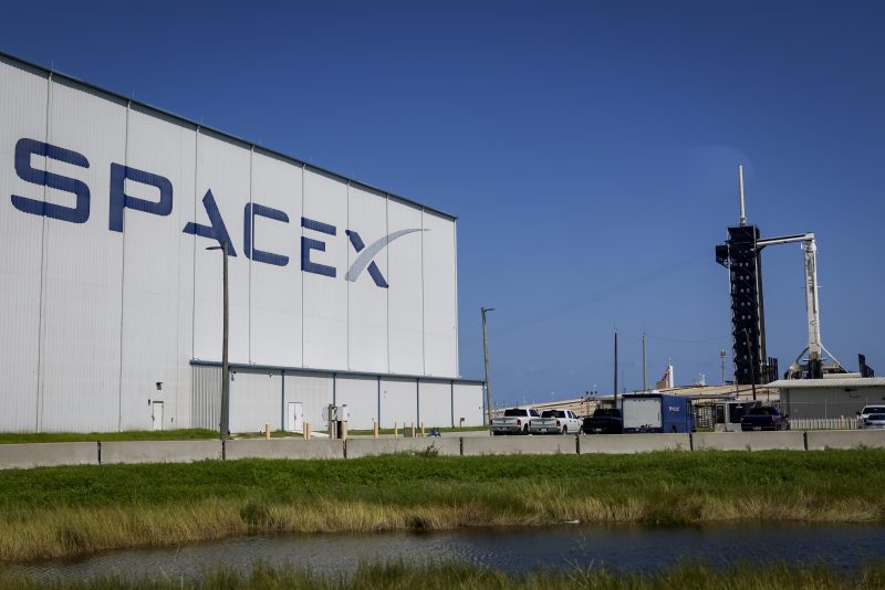 SpaceX Crew-7 Launch To Bring Astronauts To International Space Station CAPE CANAVERAL, FLORIDA - AUGUST 25: A SpaceX Falcon 9 rocket with the Crew Dragon spacecraft sits on Launch Complex 39A after its launch was scrubbed at the Kennedy Space Center on August 25, 2023 in Cape Canaveral, Florida. NASA's SpaceX Crew-7 mission is the seventh crew rotation mission of the SpaceX Crew Dragon spacecraft and Falcon 9 rocket to the International Space Station as part of the agency's Commercial Crew Program. (Photo by Eva Marie Uzcategui/Getty Images)