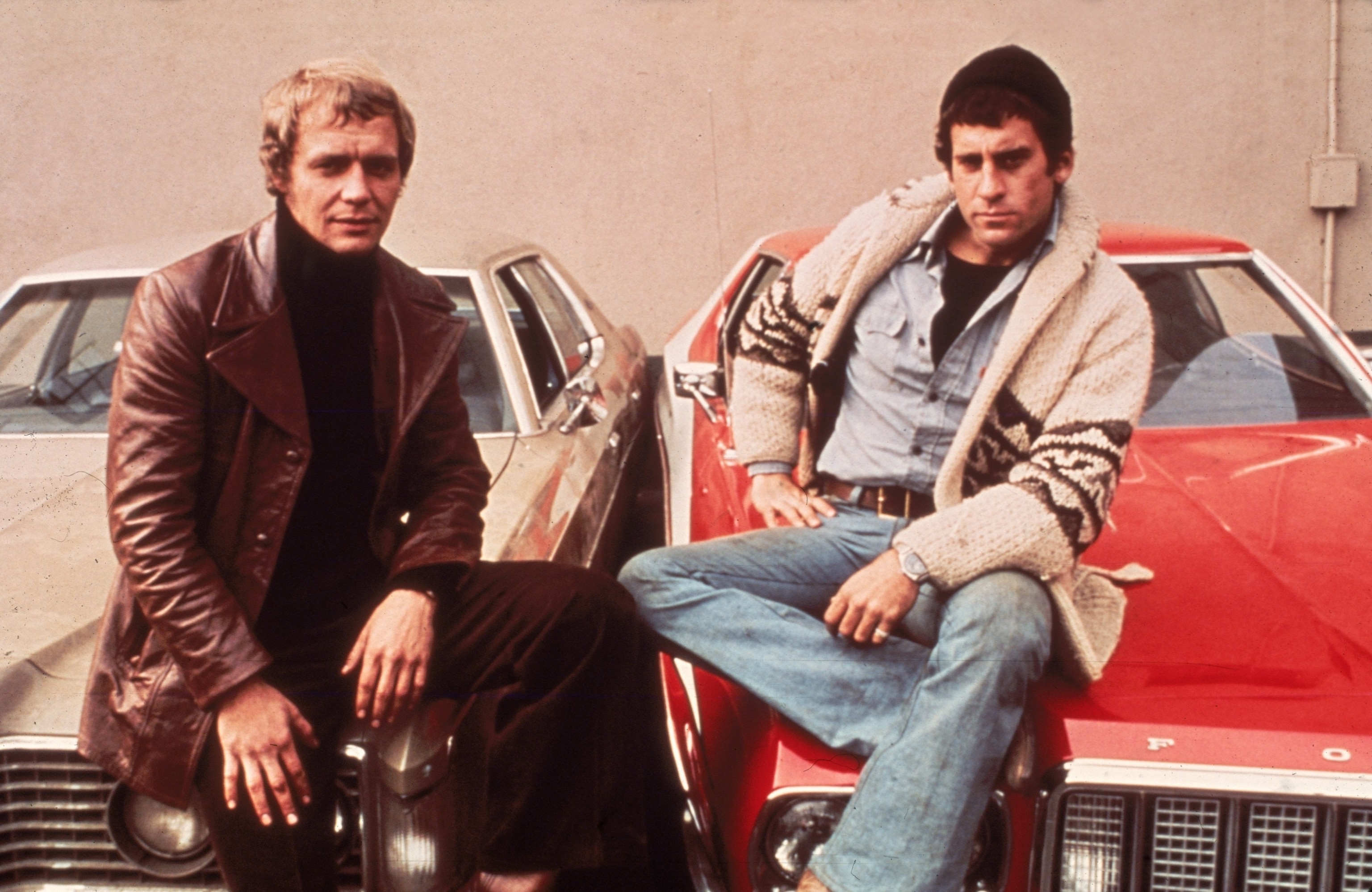 PHOTO: Actors David Soul and Paul Michael Glaser from the television series, 'Starsky and Hutch,' circa 1977.