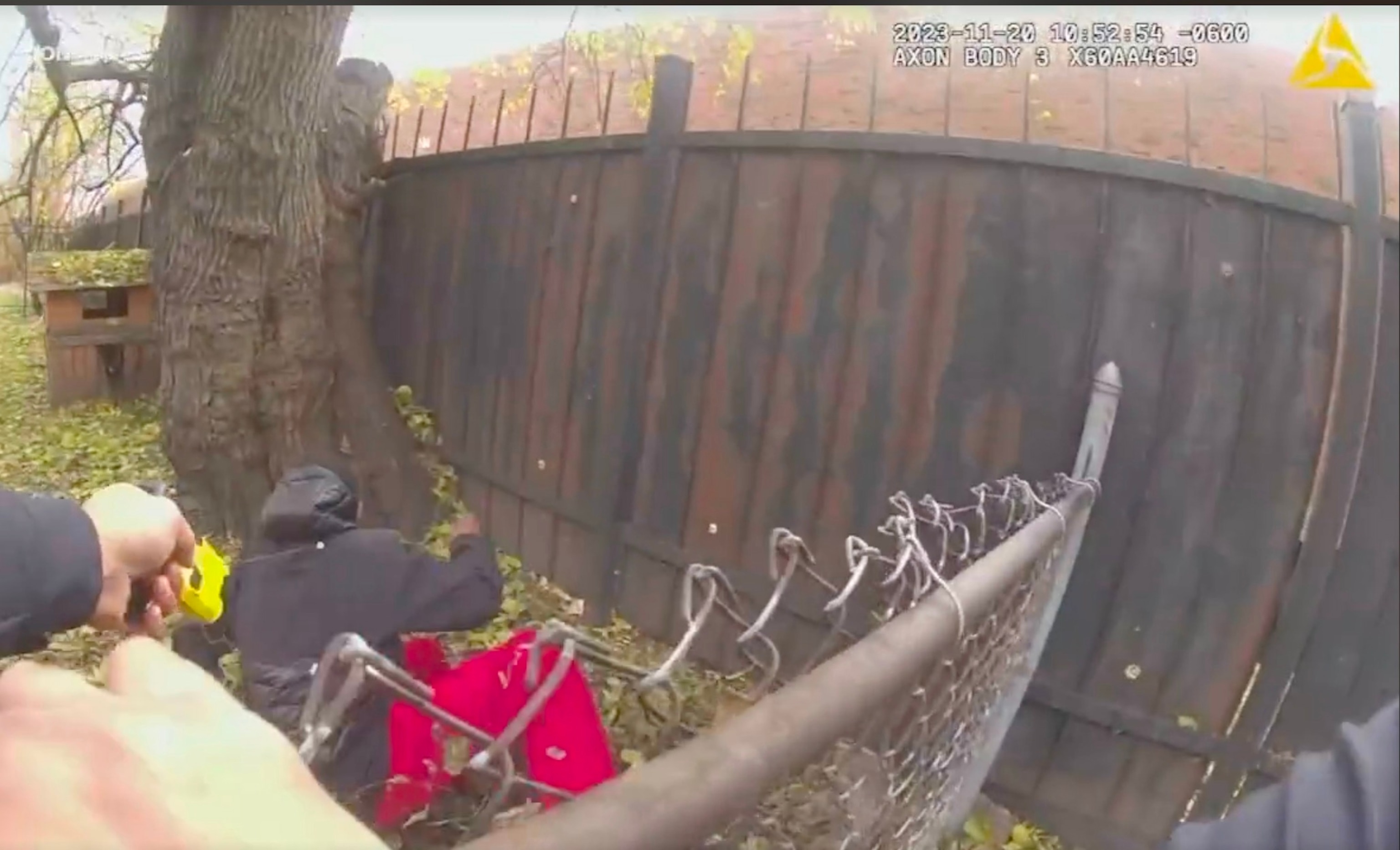 PHOTO: Body-camera footage shows a Dolton police officer using a stun gun on 14-year-old Avarius Thompson.