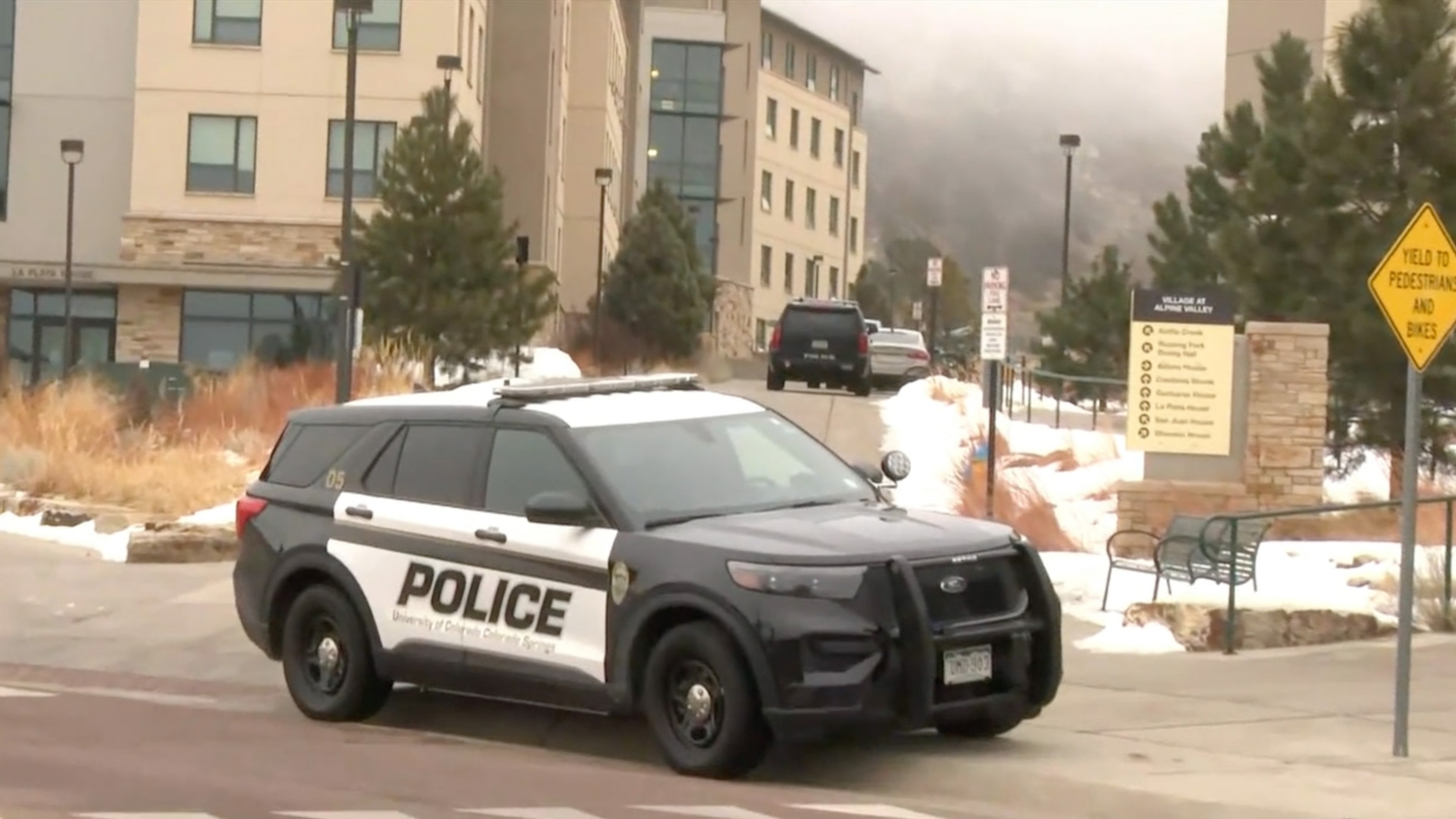 PHOTO: Two people were found shot dead in a dorm at the University of Colorado - Colorado Springs, Feb. 16, 2024, in Colorado Springs, Colo.