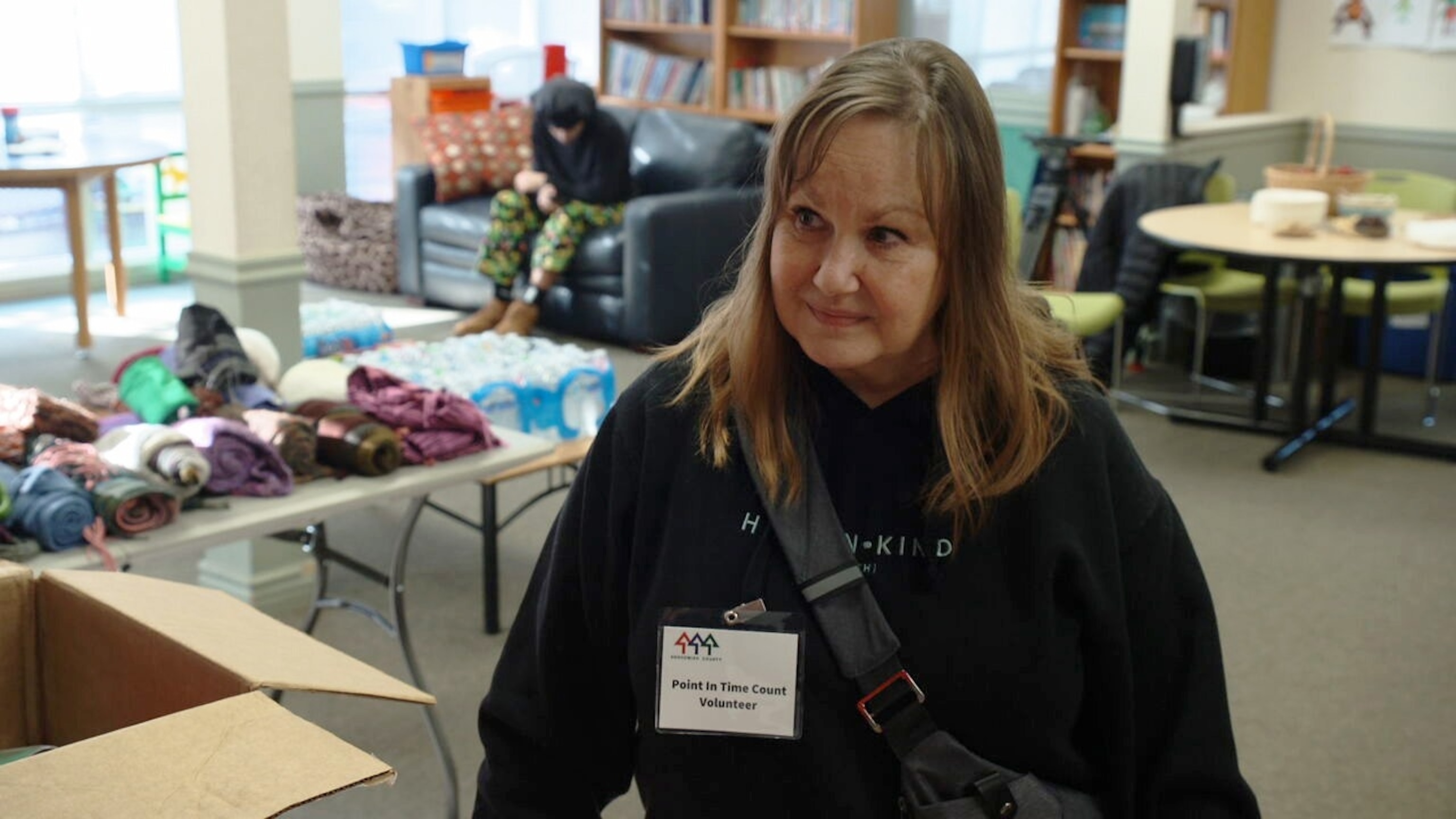 PHOTO: Mindy Woods lived in a YWCA shelter when she experienced homelessness, and she now volunteers with the organization to conduct the Point-in-Time count.