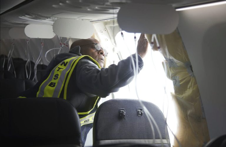 Bolts appeared to be missing from Boeing 737 Max door plug that blew off midflight, NTSB says