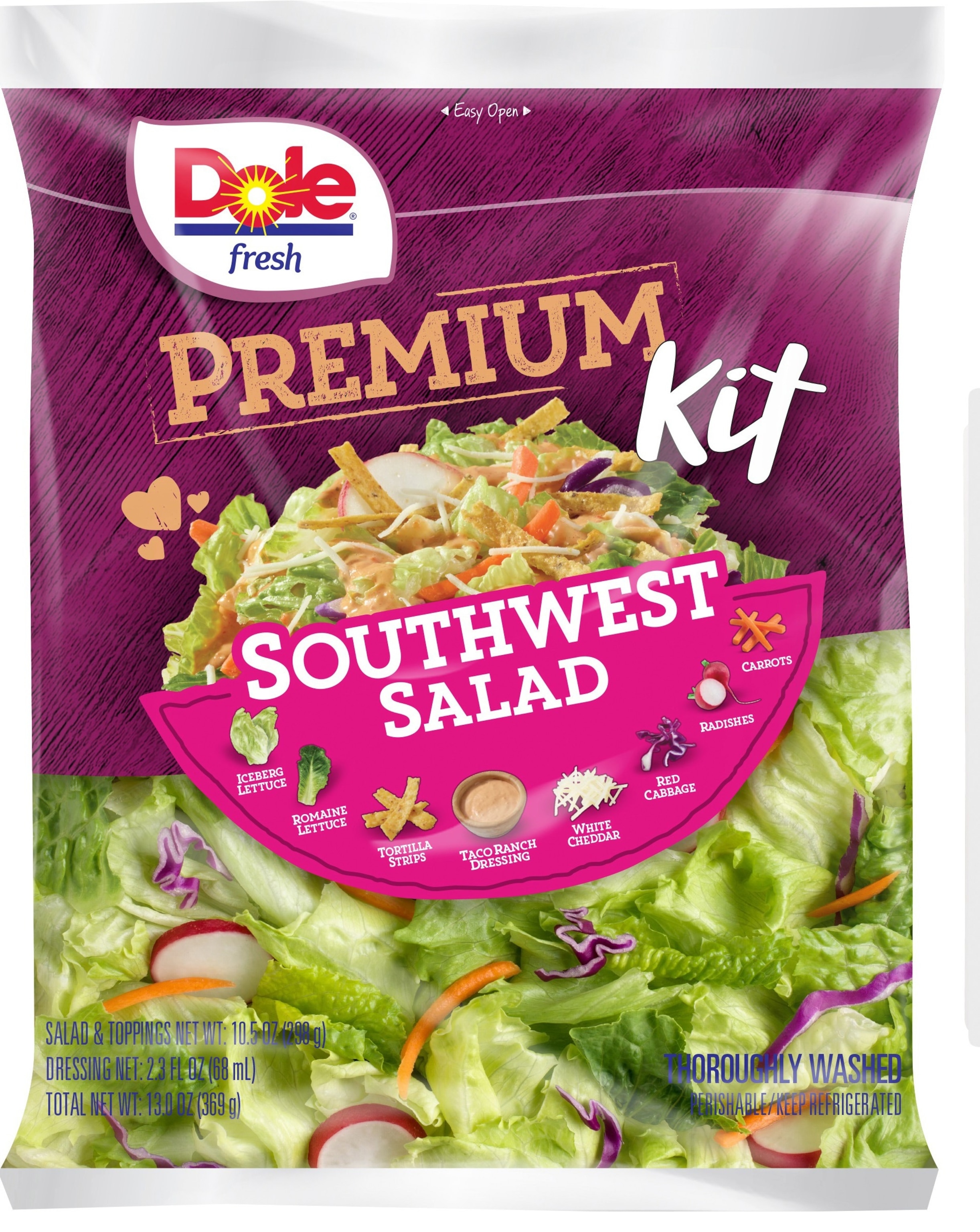 PHOTO: In this Oct. 18, 2017, file photo, Dole Southwest salad kit is shown.