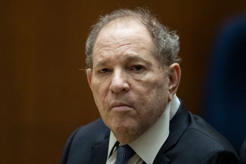 LOS ANGELES, CA - OCTOBER 04: Former film producer Harvey Weinstein appears in court at the Clara Shortridge Foltz Criminal Justice Center on October 4, 2022 in Los Angeles, California. Harvey Weinstein was extradited from New York to Los Angeles to face sex-related charges. (Photo by Etienne Laurent-Pool/Getty Images)