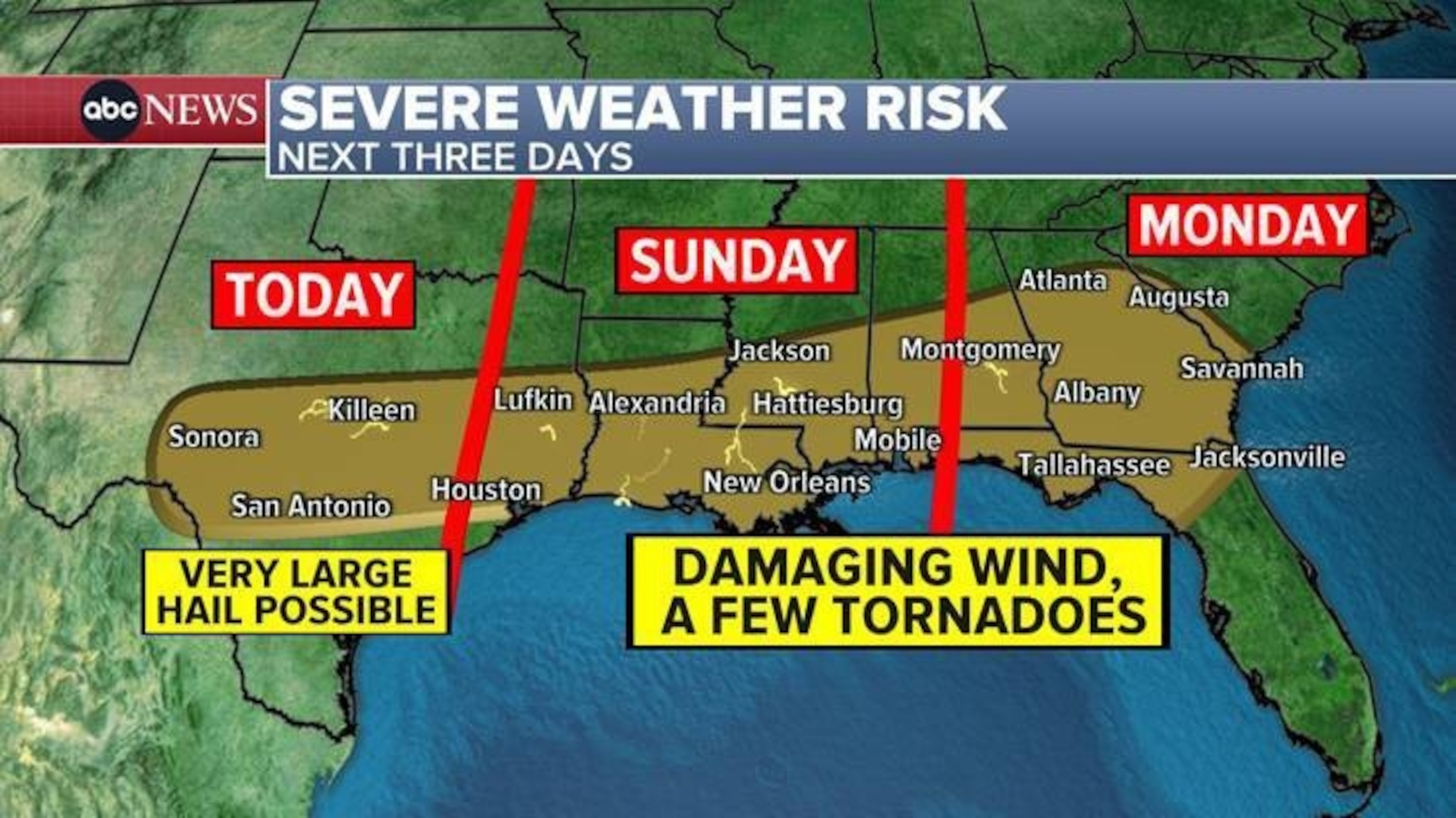 PHOTO: severe weather risk map graphic