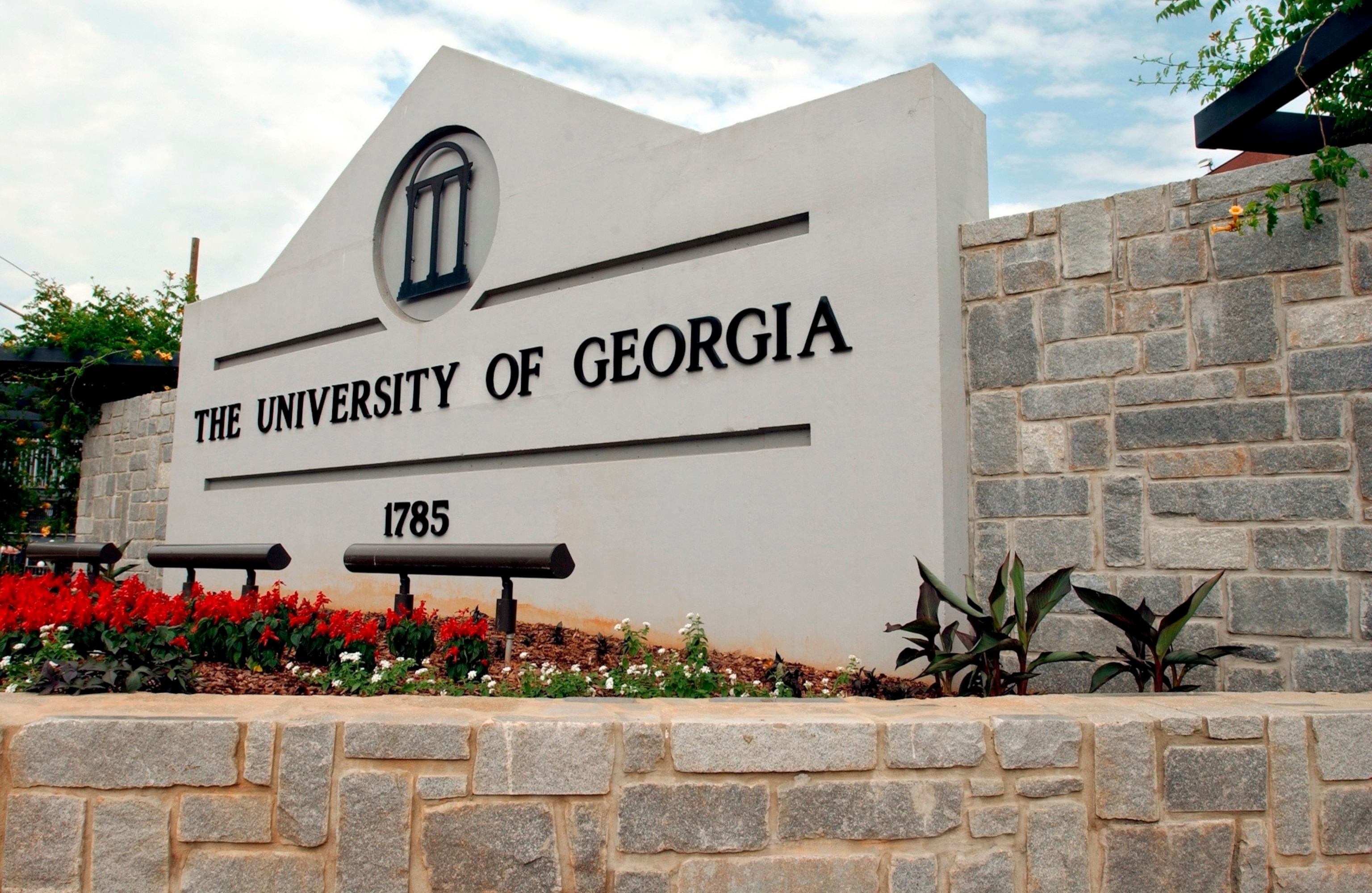 PHOTO: A sign for the University of Georgia is seen, May 28, 2004, in Athens, Ga. A woman was found dead Feb. 22, 2024, on the campus of the University of Georgia after a friend told police she had not returned from a morning run, the university said.