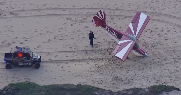 Pilot arrested after making emergency landing on Half Moon Bay beach