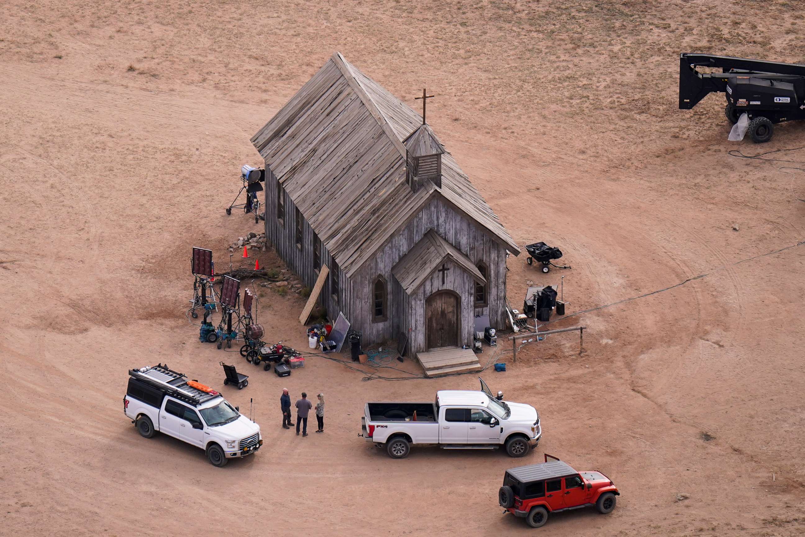 PHOTO: In this Oct. 23, 2021, file photo, the Bonanza Creek Ranch, which was used for the set of the movie "Rust," is shown in Santa Fe, N.M.