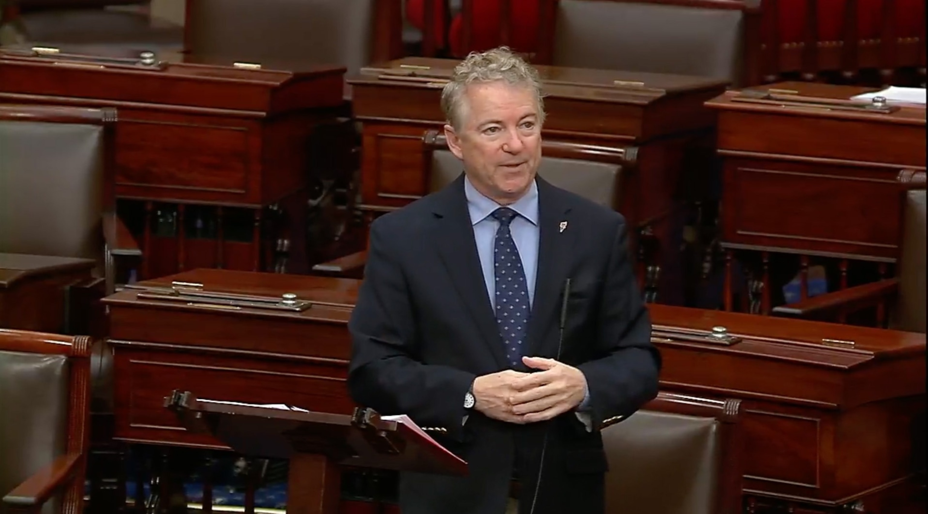 PHOTO: Sen. Rand Paul on the senate floor, Feb. 12, 2024.