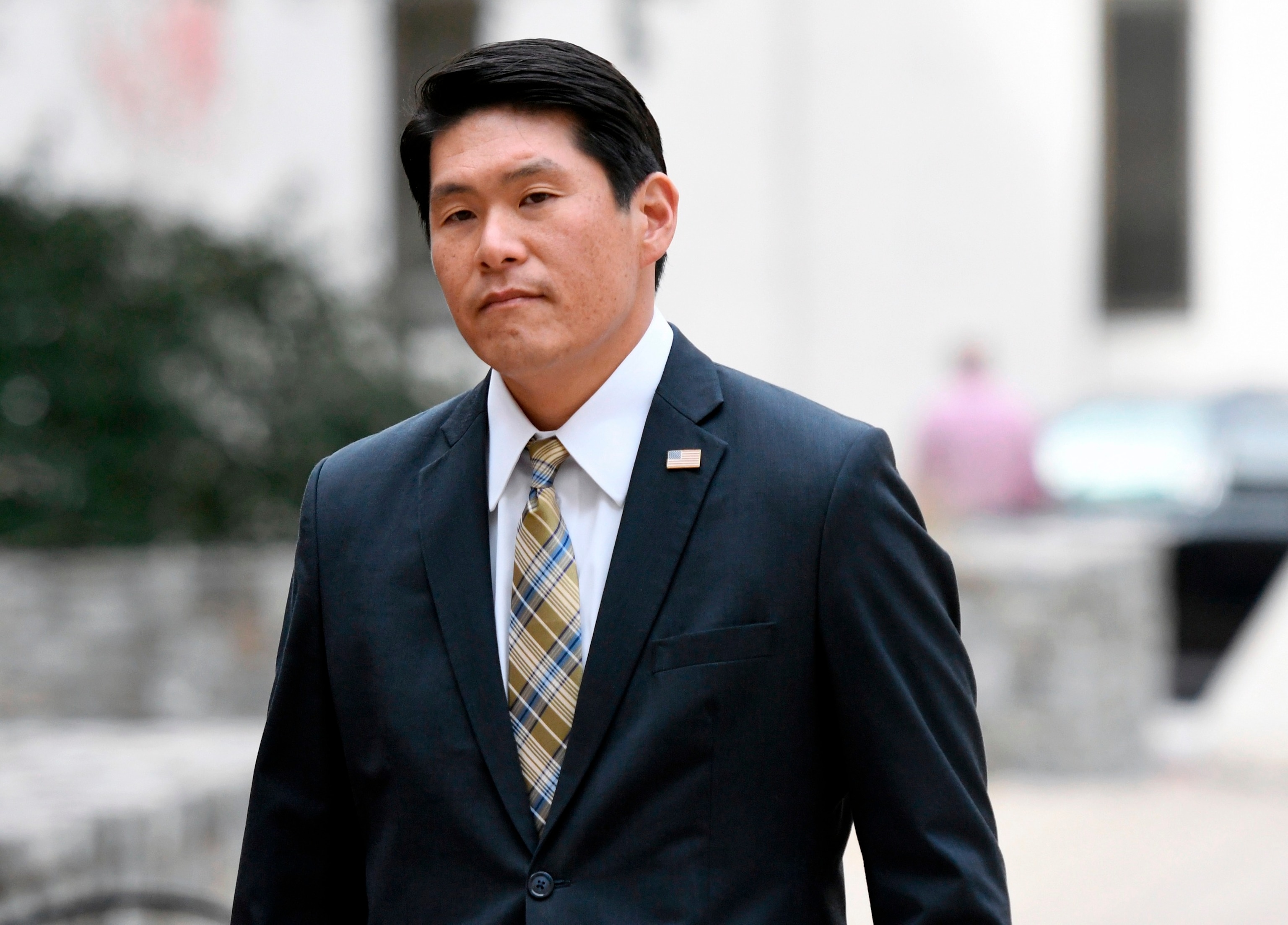 PHOTO: U.S. Attorney Robert Hur arrives at U.S. District Court in Baltimore on Nov. 21, 2019.