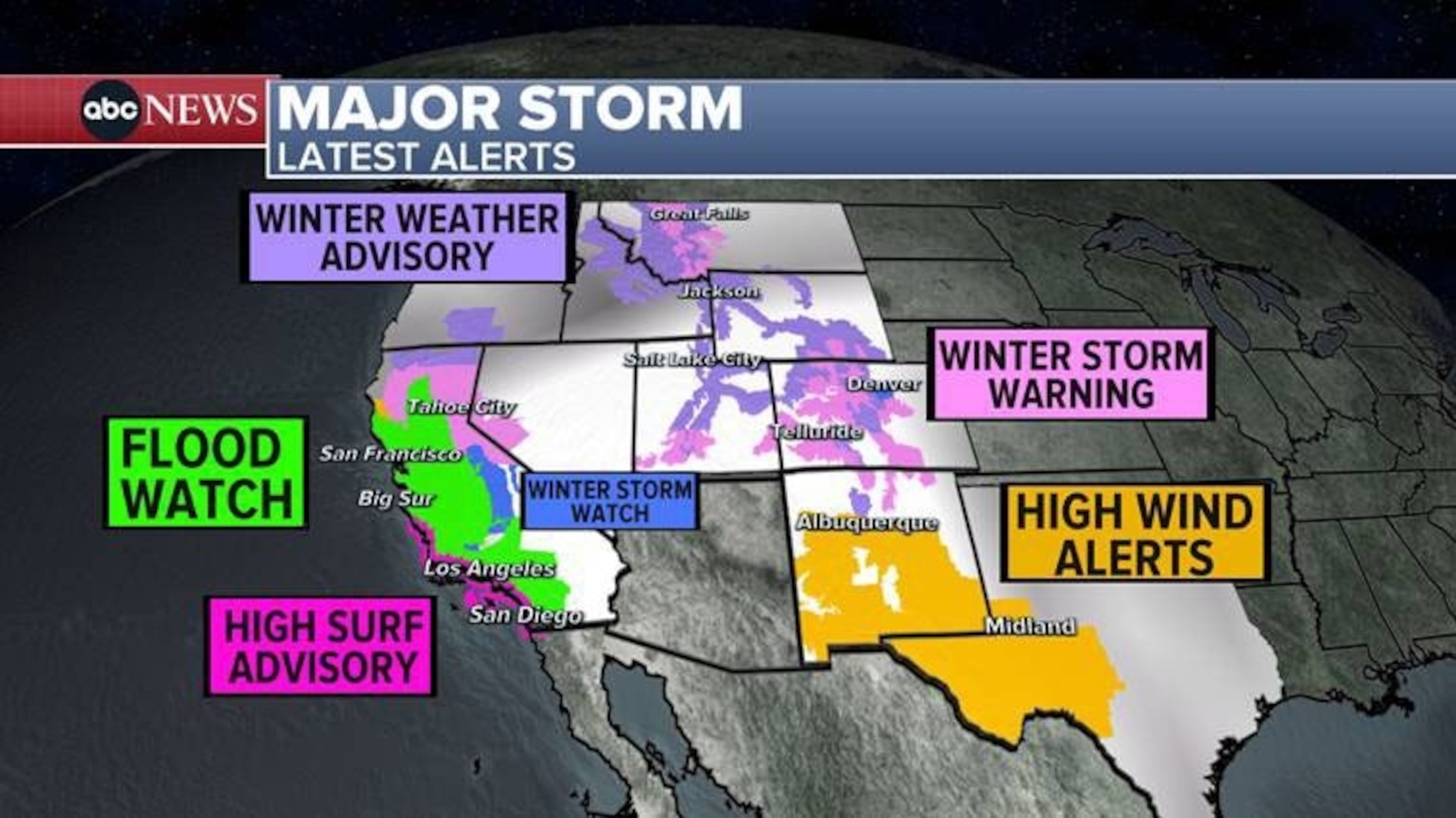 PHOTO: Storm alerts map weather graphic