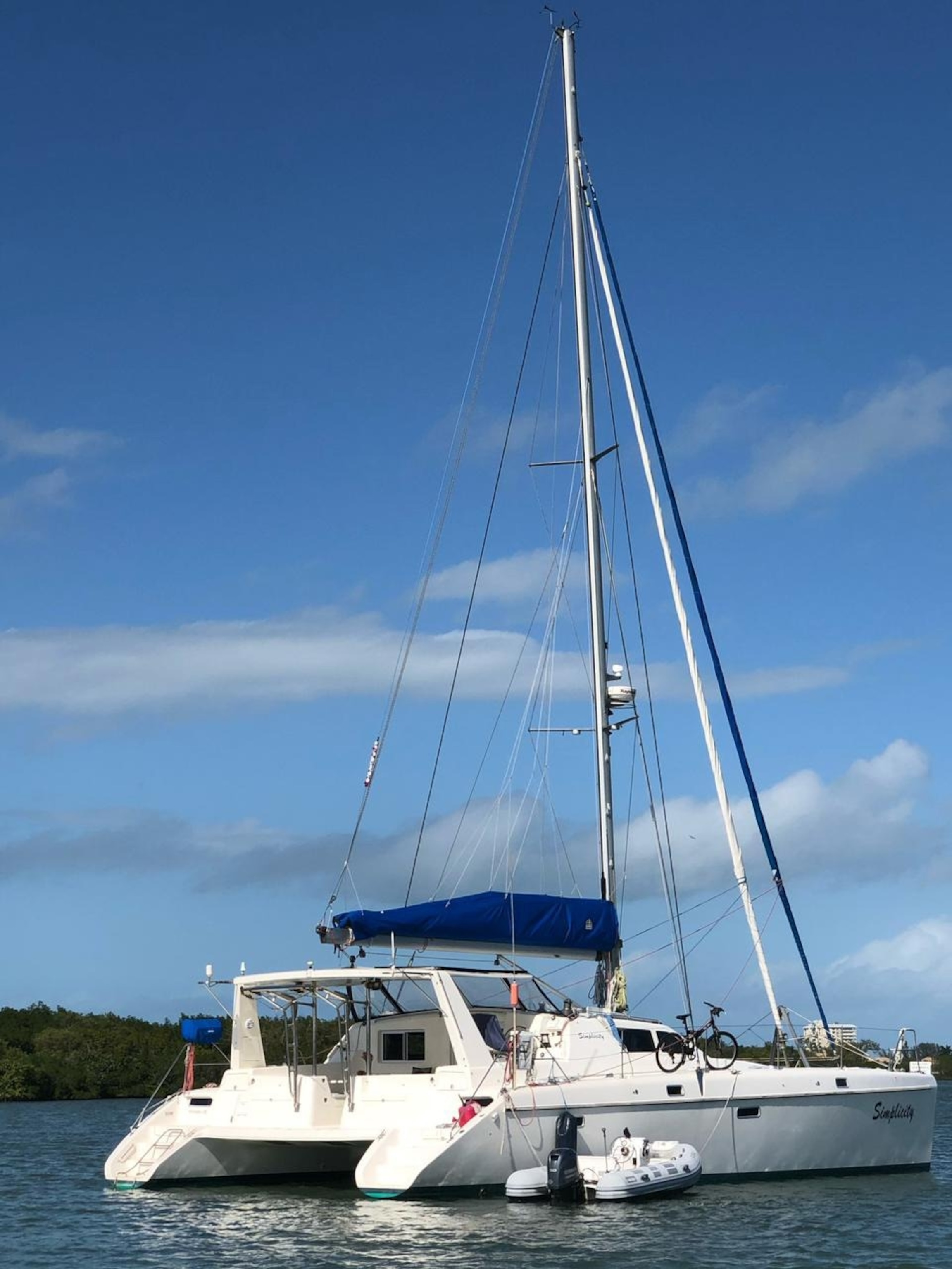 PHOTO: Ralph Hendry and Kathy Brandel's yacht, Simplicity.