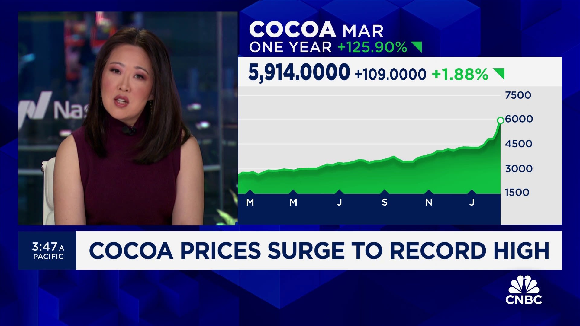 Cocoa prices surge to record high