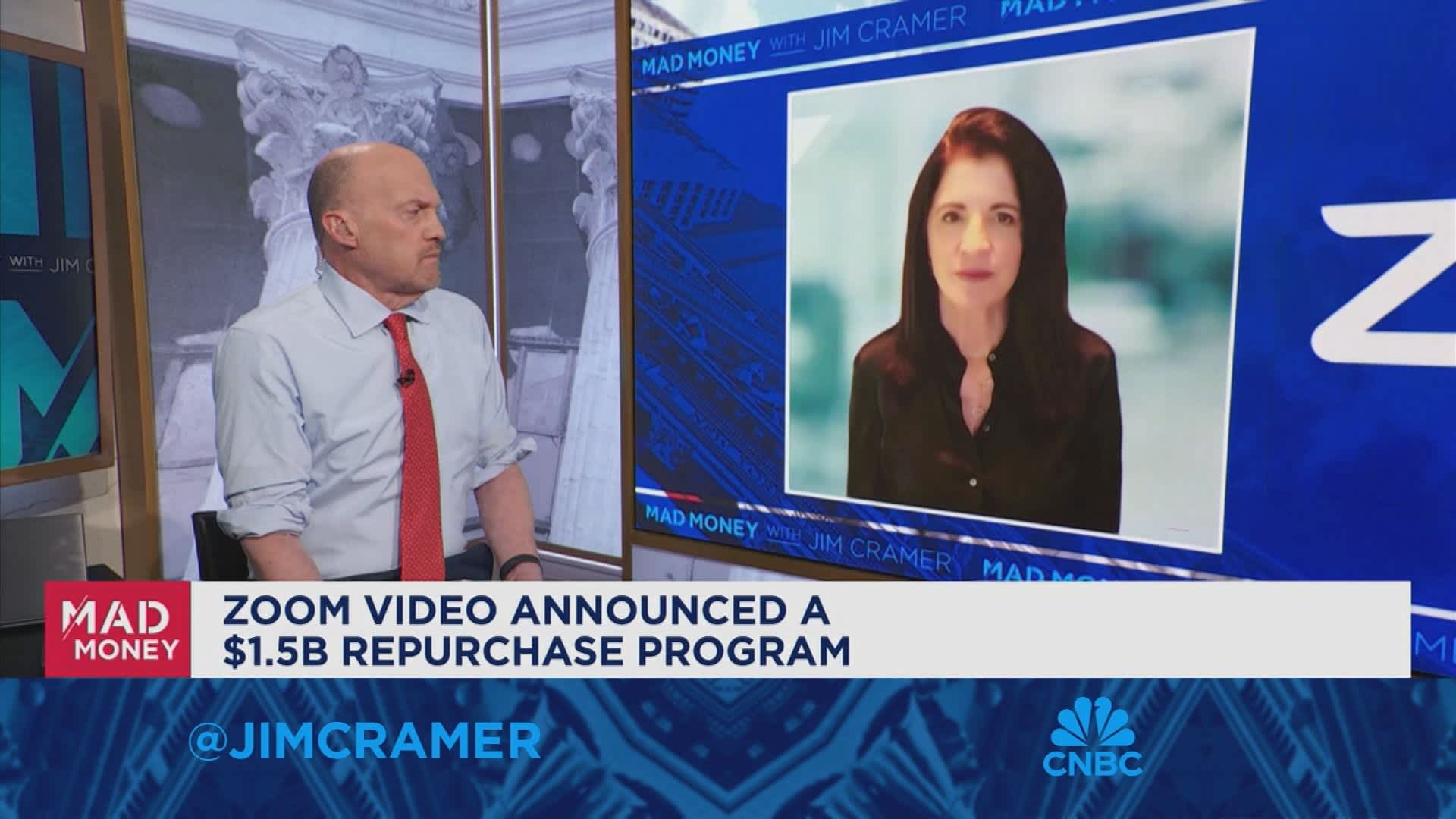 Zoom CFO Kelly Steckelberg goes one-on-one with Jim Cramer