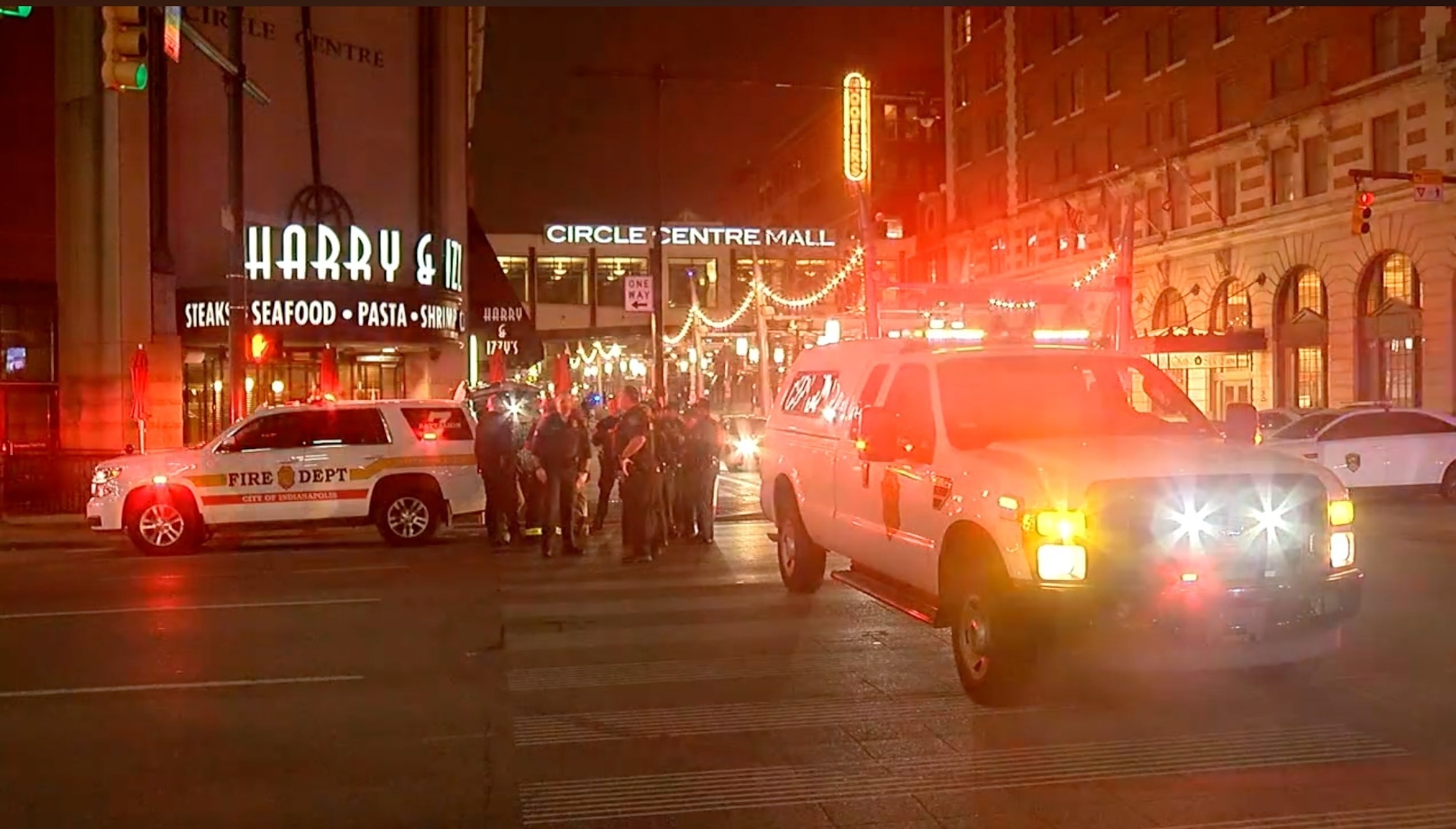 PHOTO: IMPD is investigating after multiple people were shot near Circle Centre Mall in Indianapolis, IN, March 30, 2024.