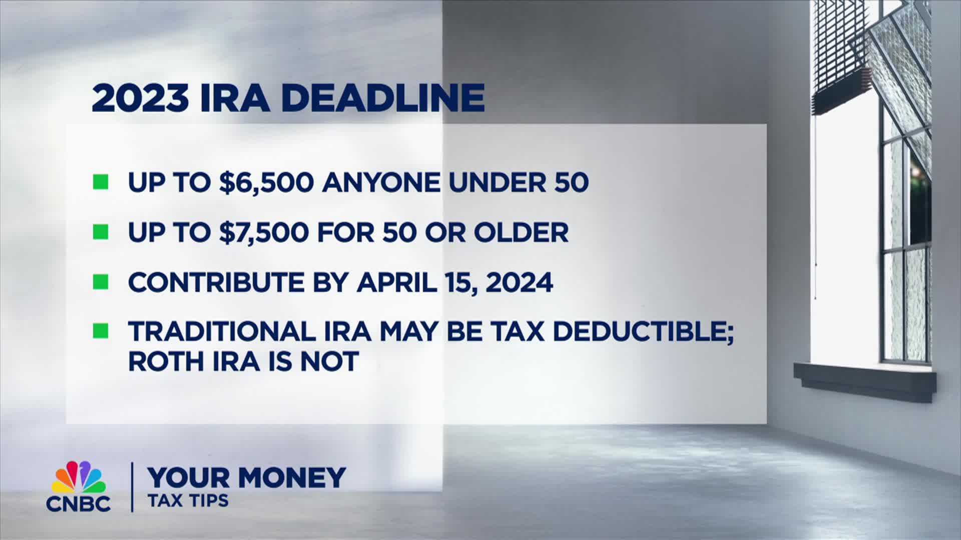 2024 Tax Tips: IRA contributions & deadline