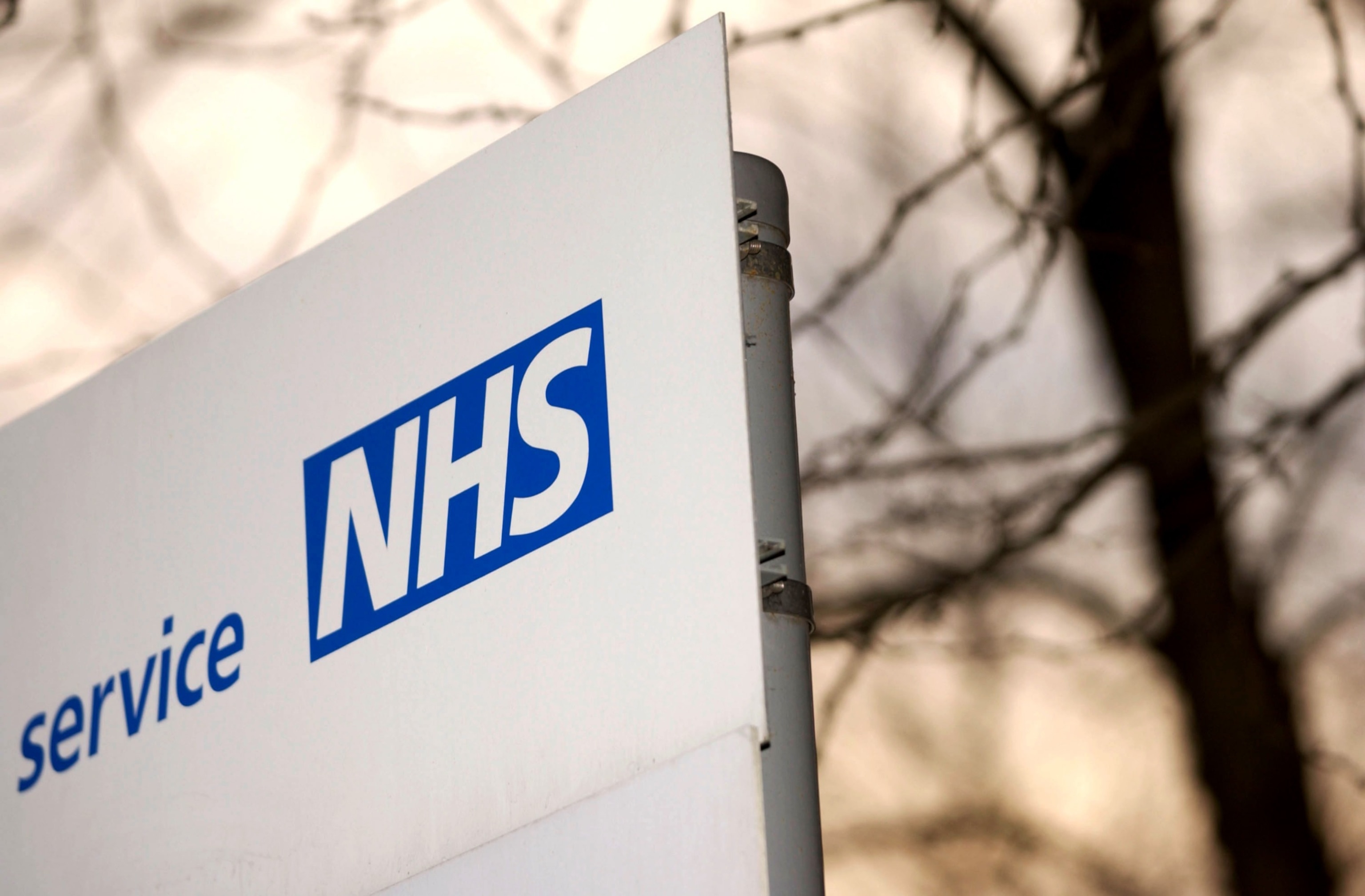 PHOTO: A National Health Service (NHS) sign is shown February 19, 2003 in London, England.