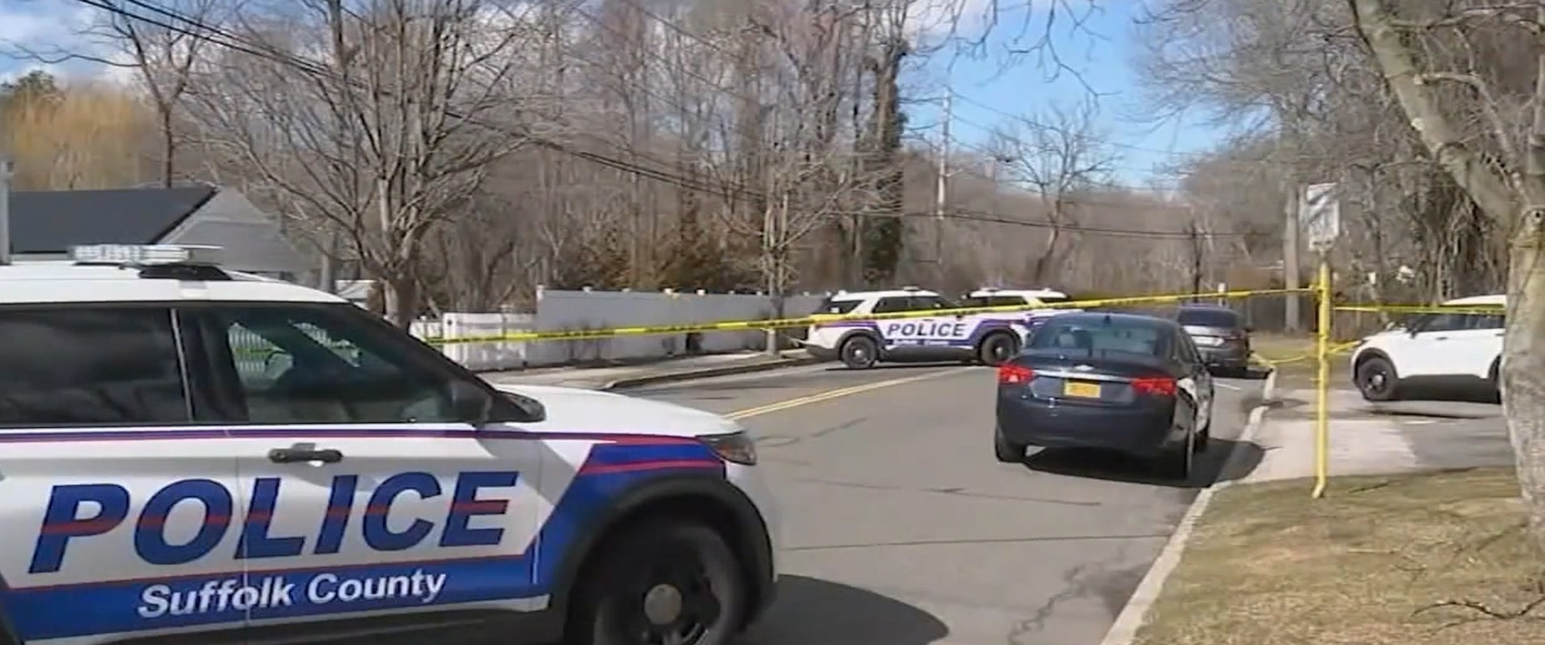 PHOTO: Police are shown on the scene in Suffolk County, New York, in connection to the discovery of body parts last week, on March 5, 2024.