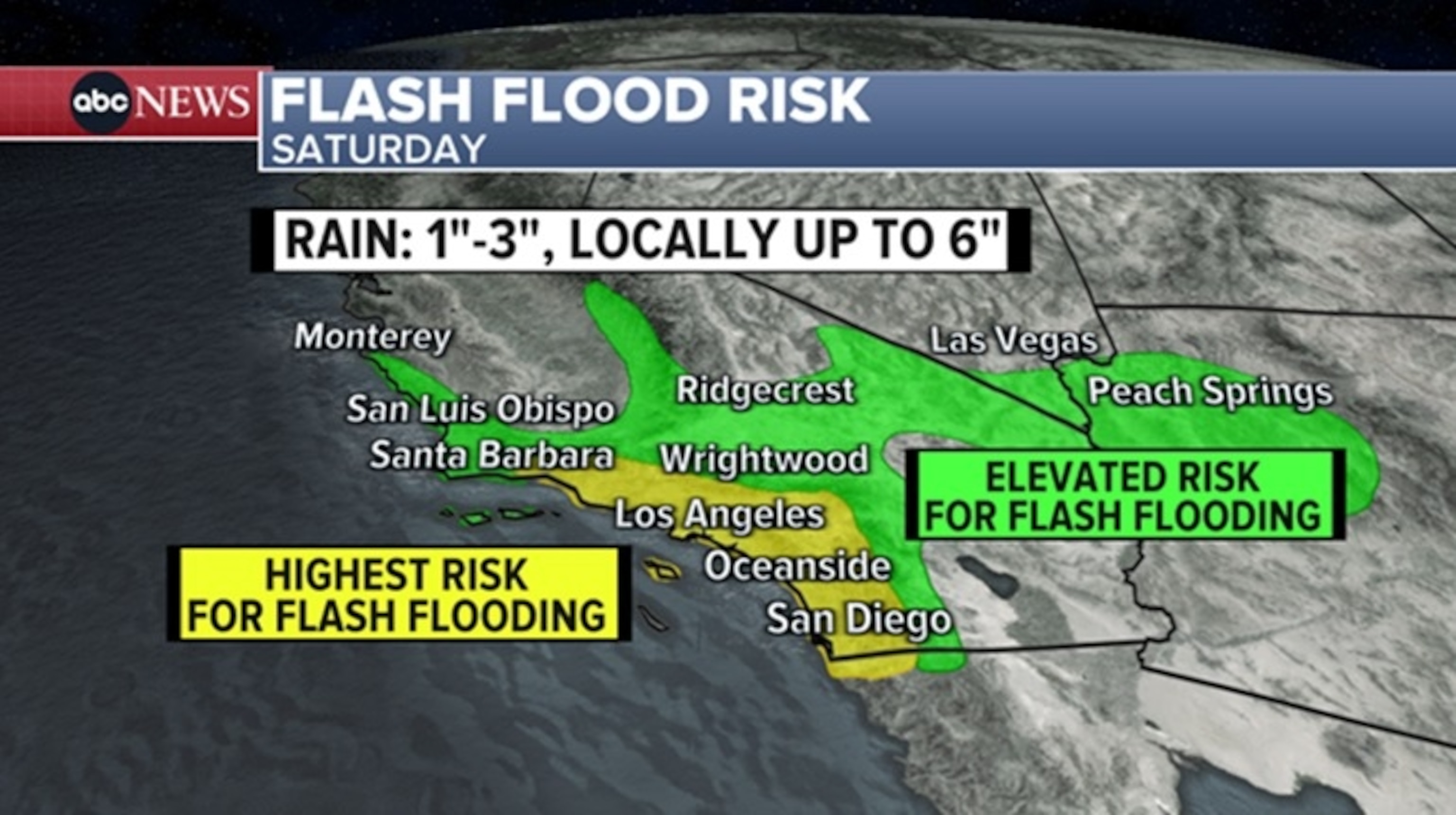 PHOTO: flash flood risk weather graphic
