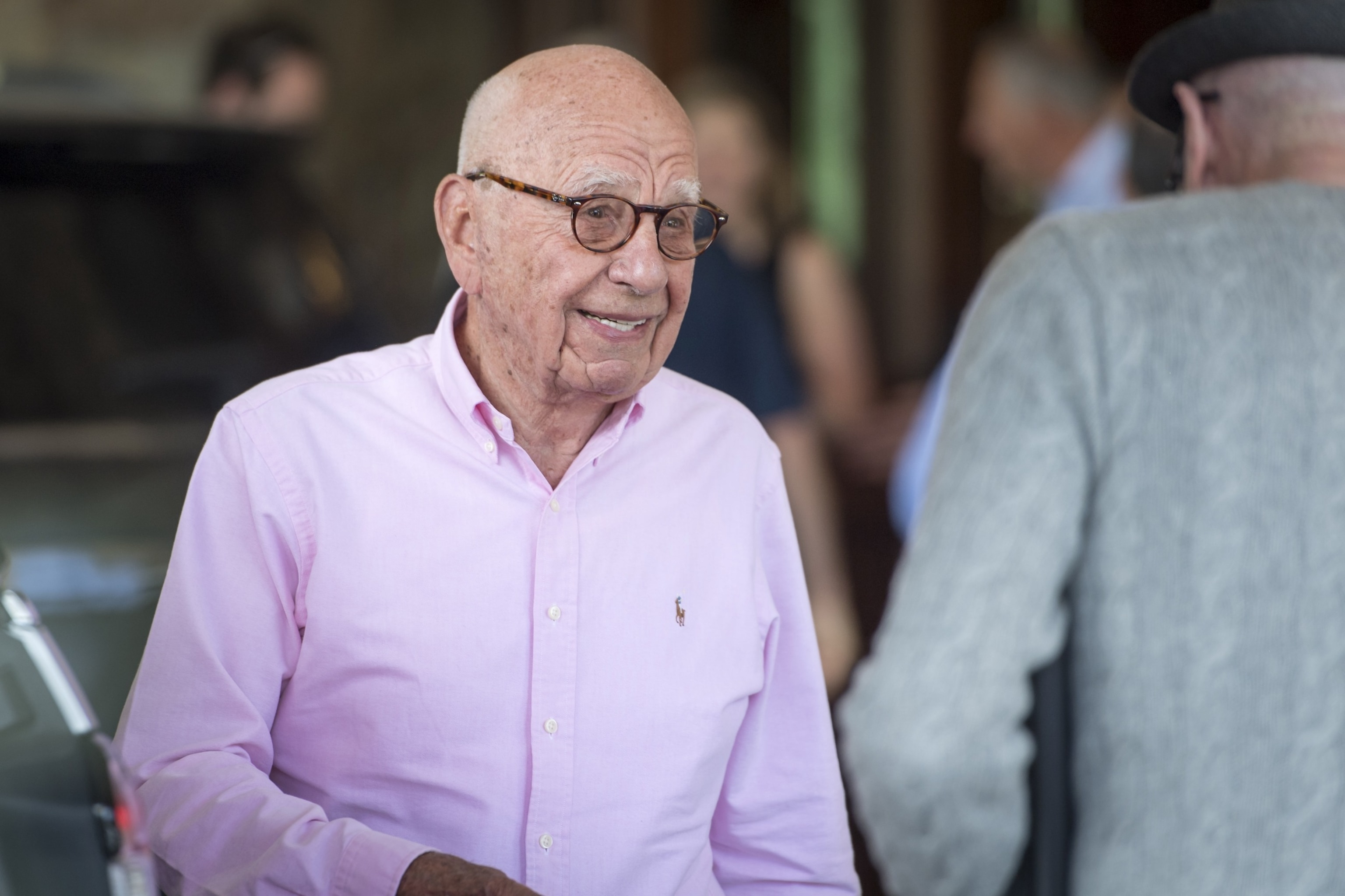 PHOTO: Rupert Murdoch, co-chairman of Twenty-First Century Fox Inc., arrives for the Allen & Co. Media and Technology Conference in Sun Valley, Idaho, July 10, 2018. 