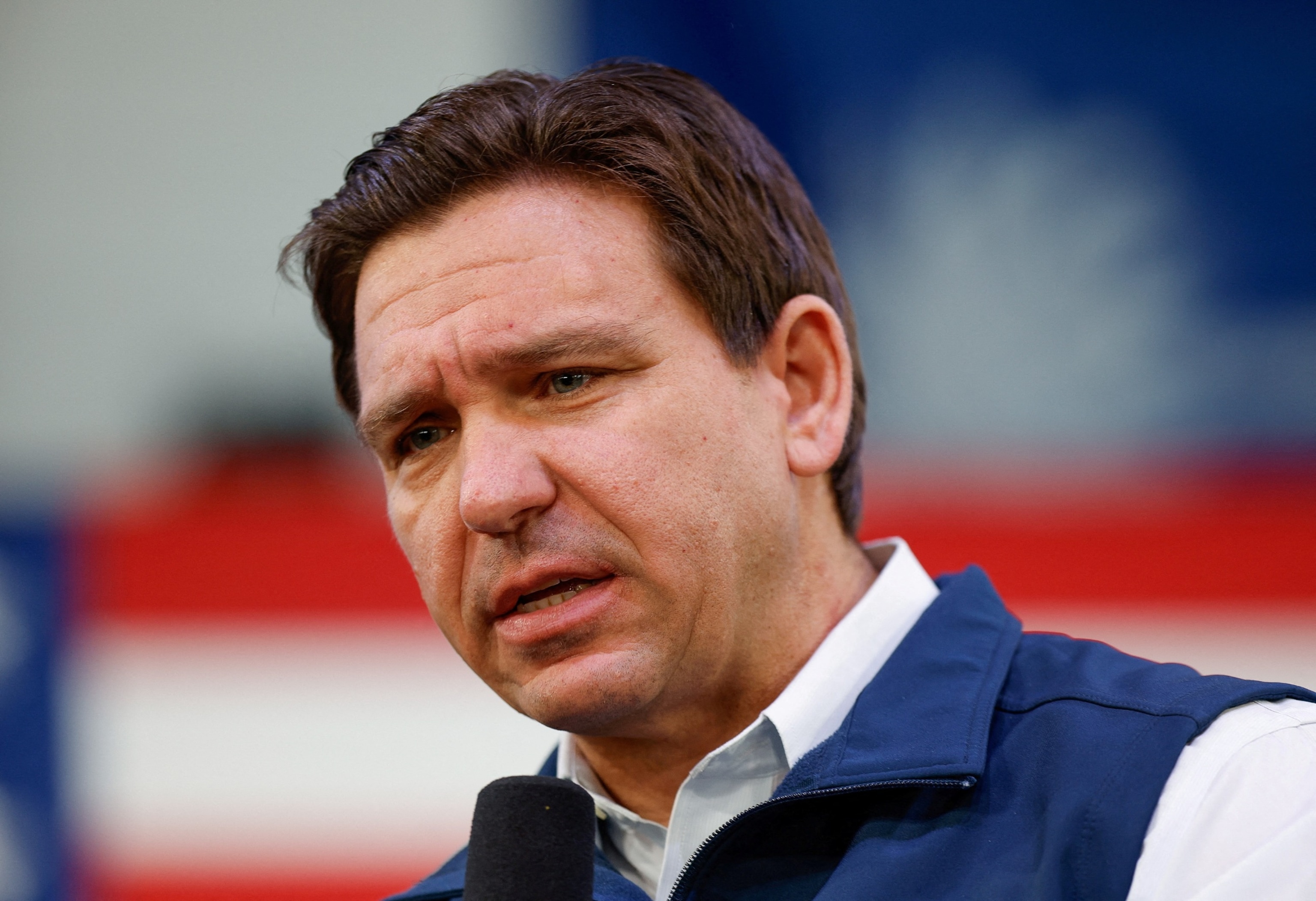 PHOTO: Florida Governor Ron DeSantis speaks during a campaign visit ahead of the South Carolina presidential primary in Myrtle Beach, S.C., Jan. 20, 2024. 