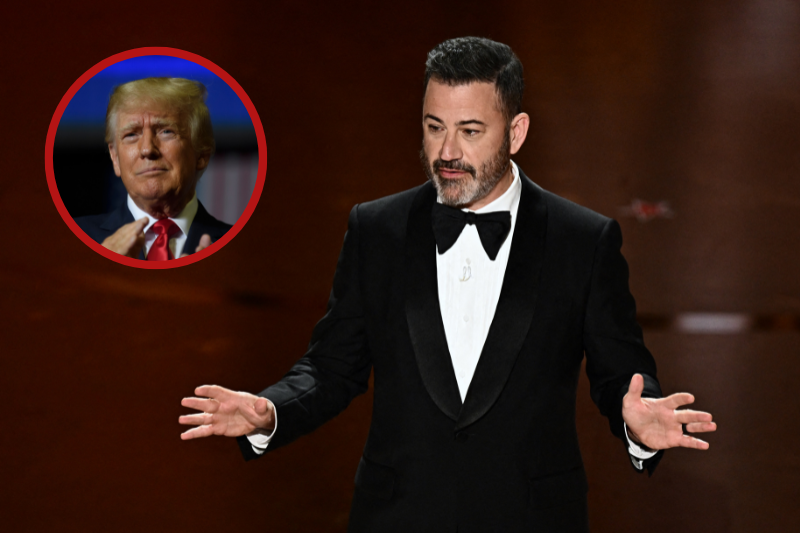 B| US-ENTERTAINMENT-FILM-AWARD-OSCARS-SHOW
TV host Jimmy Kimmel speaks onstage during the 96th Annual Academy Awards at the Dolby Theatre in Hollywood, California on March 10, 2024. (Photo by Patrick T. Fallon / AFP) (Photo by PATRICK T. FALLON/AFP via Getty Images) F| Donald Trump Holds Rally With Ohio Candidates In Youngstown
YOUNGSTOWN, OH - SEPTEMBER 17: Former President Donald Trump speaks at a Save America Rally to support Republican candidates running for state and federal offices in the state at the Covelli Centre on September 17, 2022 in Youngstown, Ohio. Republican Senate Candidate JD Vance and Rep. Jim Jordan (R-OH) spoke to supporters along with former President Trump.(Photo by Jeff Swensen/Getty Images)