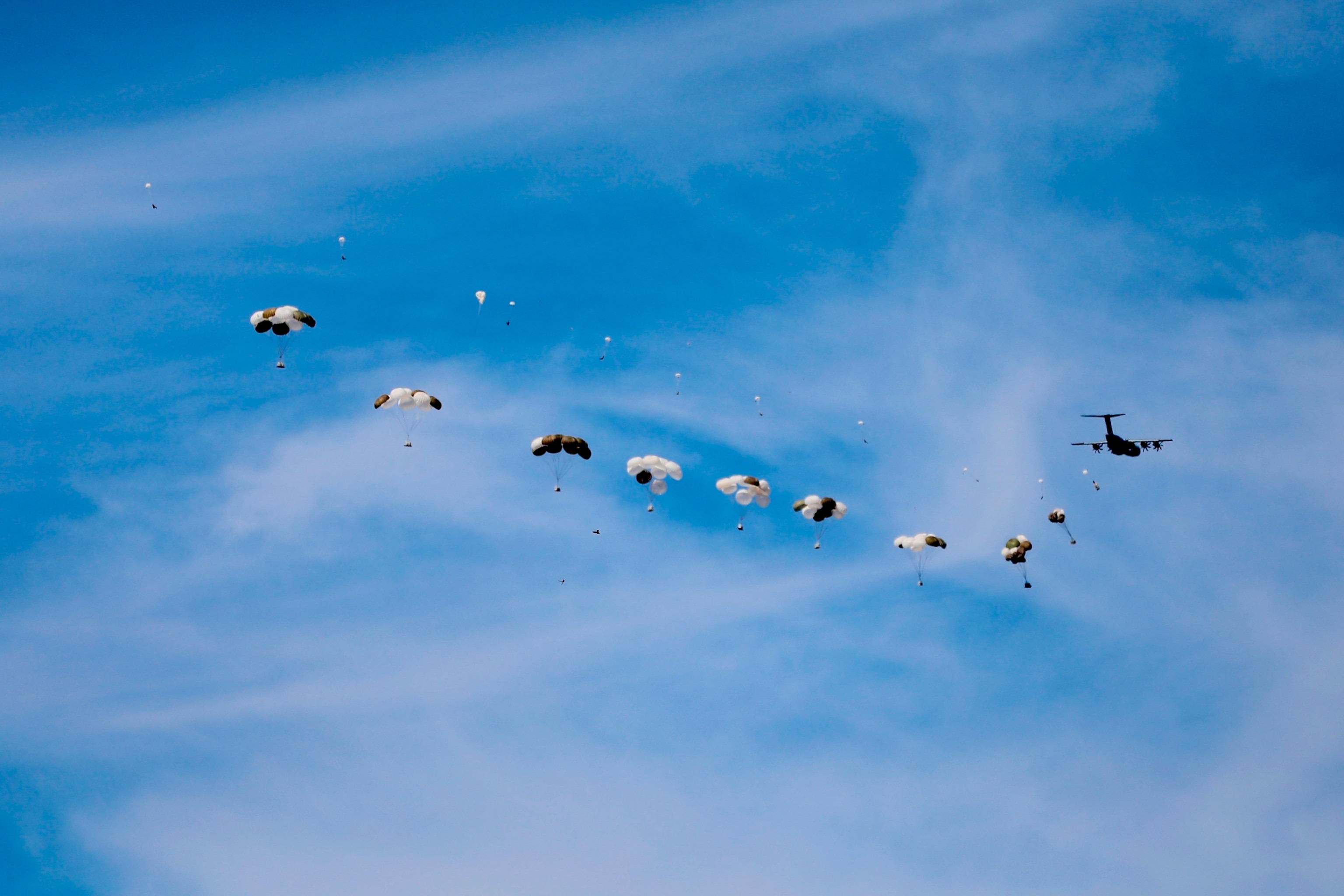 PHOTO: United States Air Force drops humanitarian aid to Palestinians in the Gaza Strip, on March 9, 2024. 