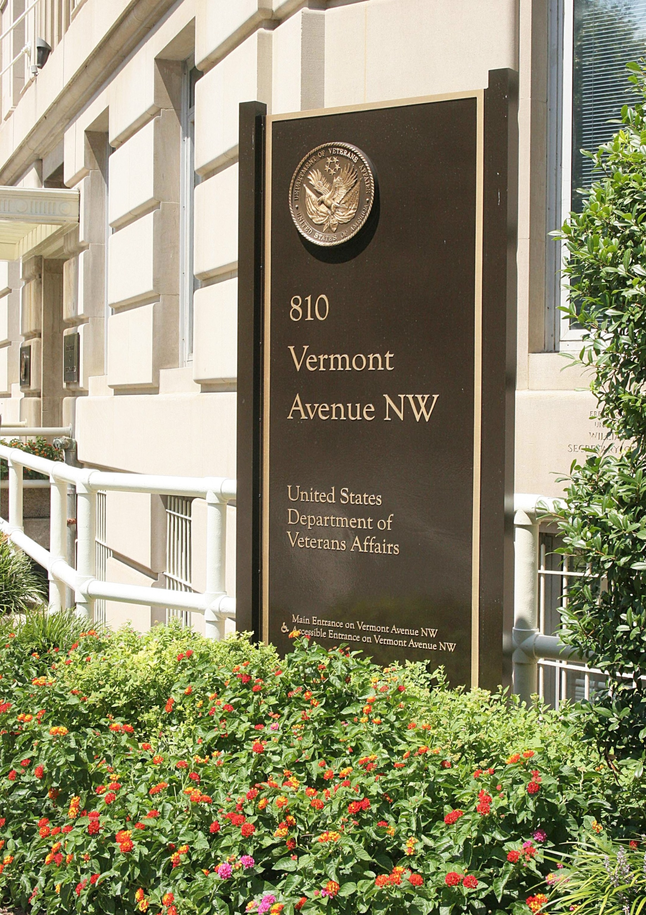 PHOTO: In this file photo, a sign at the United States Department of Veterans Affairs building is shown in Washington, D.C.