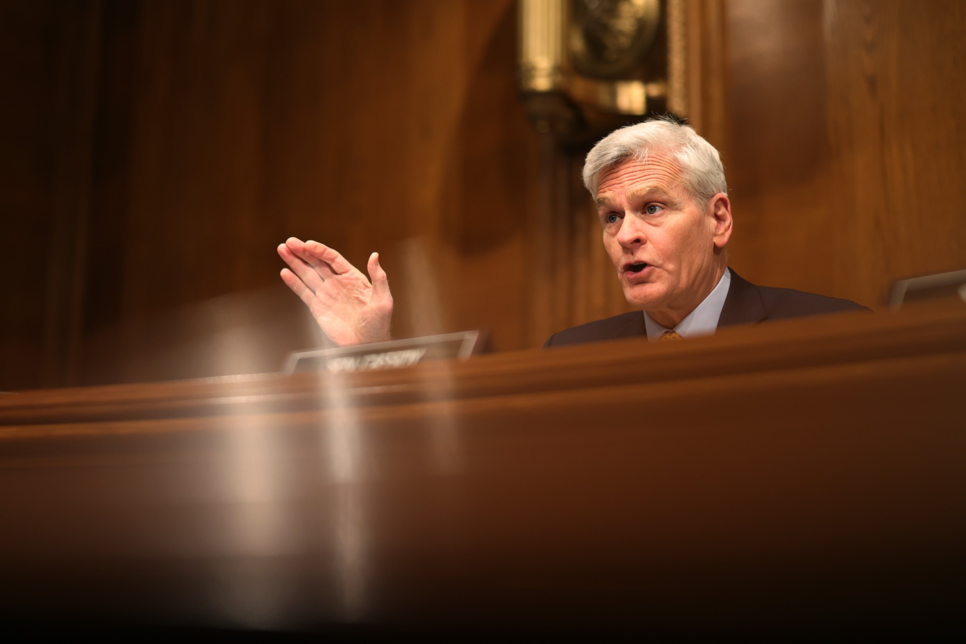 PHOTO: Senator Bill Cassidy, a Republican from Louisiana and ranking member of the Senate Health, Education, Labor, and Pensions Committee, during a hearing in Washington, DC, March 14, 2024. 