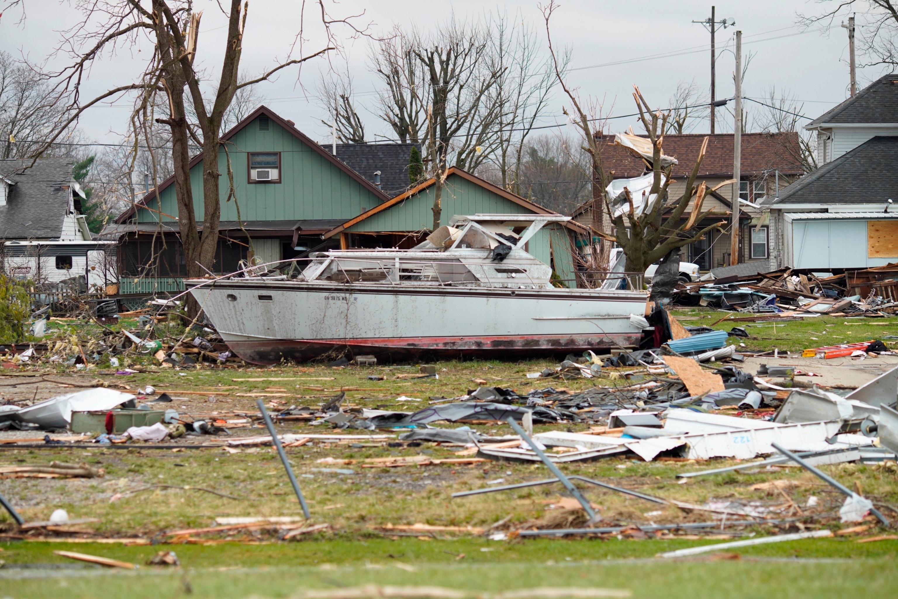 PHOTO: The aftermath of tornados that came through the region in Indian Lake, OH, March 15, 2024.