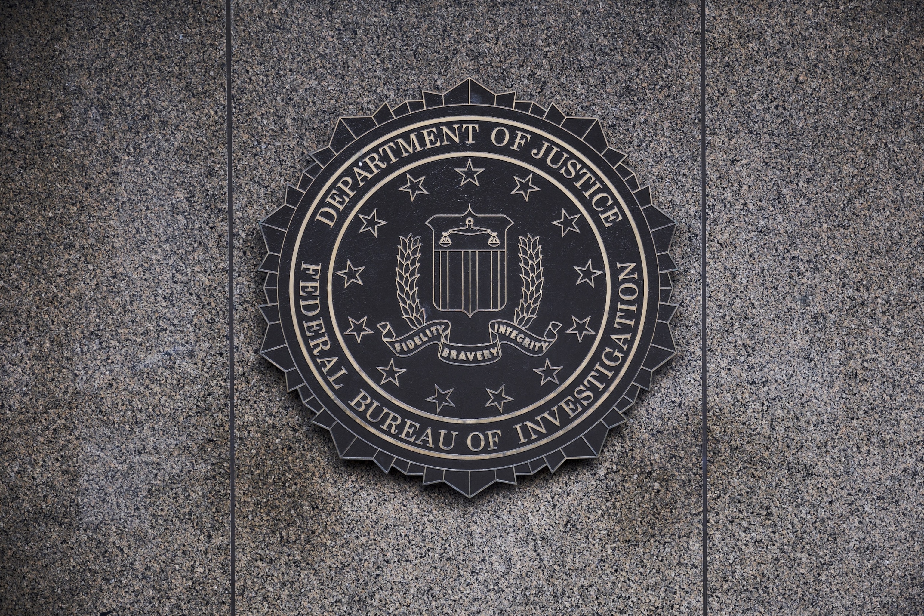 PHOTO: In this Feb. 2, 2018 file photo, the Federal Bureau of Investigation seal is displayed outside FBI headquarters in Washington.
