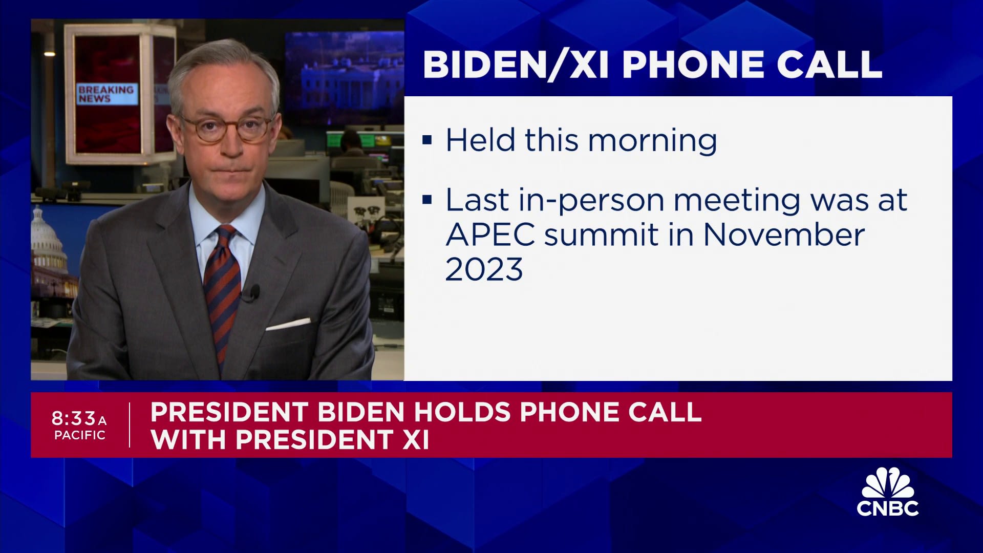 President Biden holds a phone call with Chinese President Xi Jinping