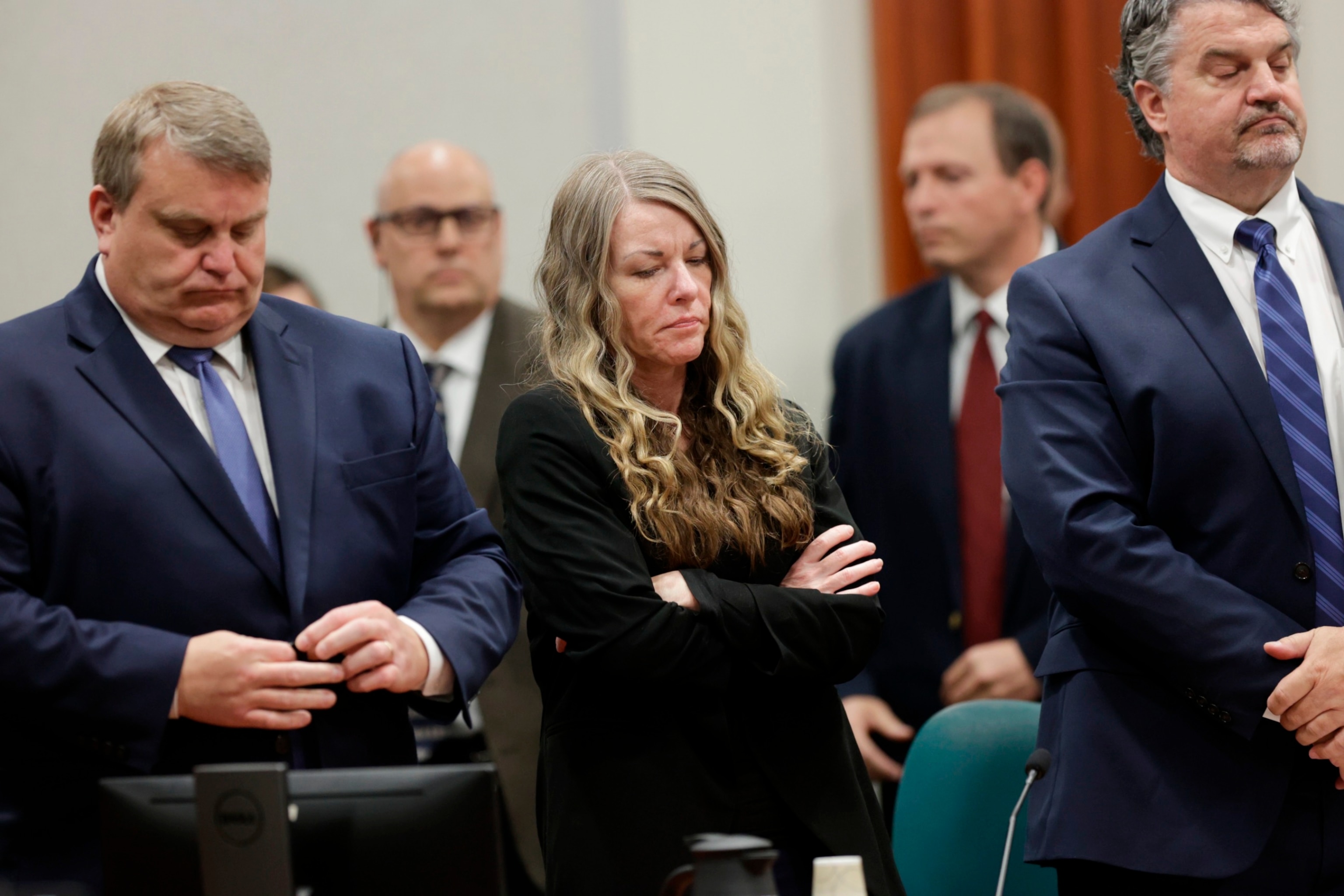 PHOTO: Lori Vallow Daybell stands and listens as the jury's verdict is read at the Ada County Courthouse in Boise, Idaho, May 12, 2023. 