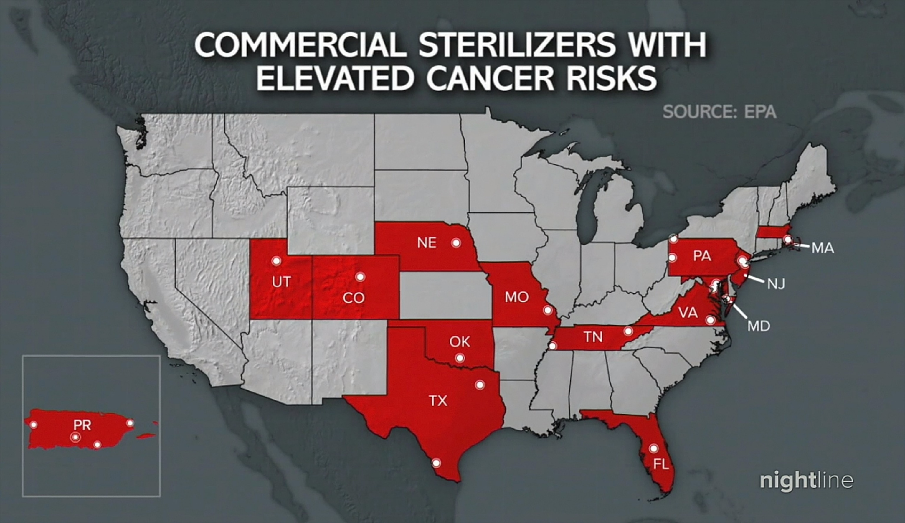 PHOTO: In August 2022, the EPA announced a list of 23 facilities where EtO emissions contributed to elevated lifetime cancer risk for people living nearby with long-term exposure.