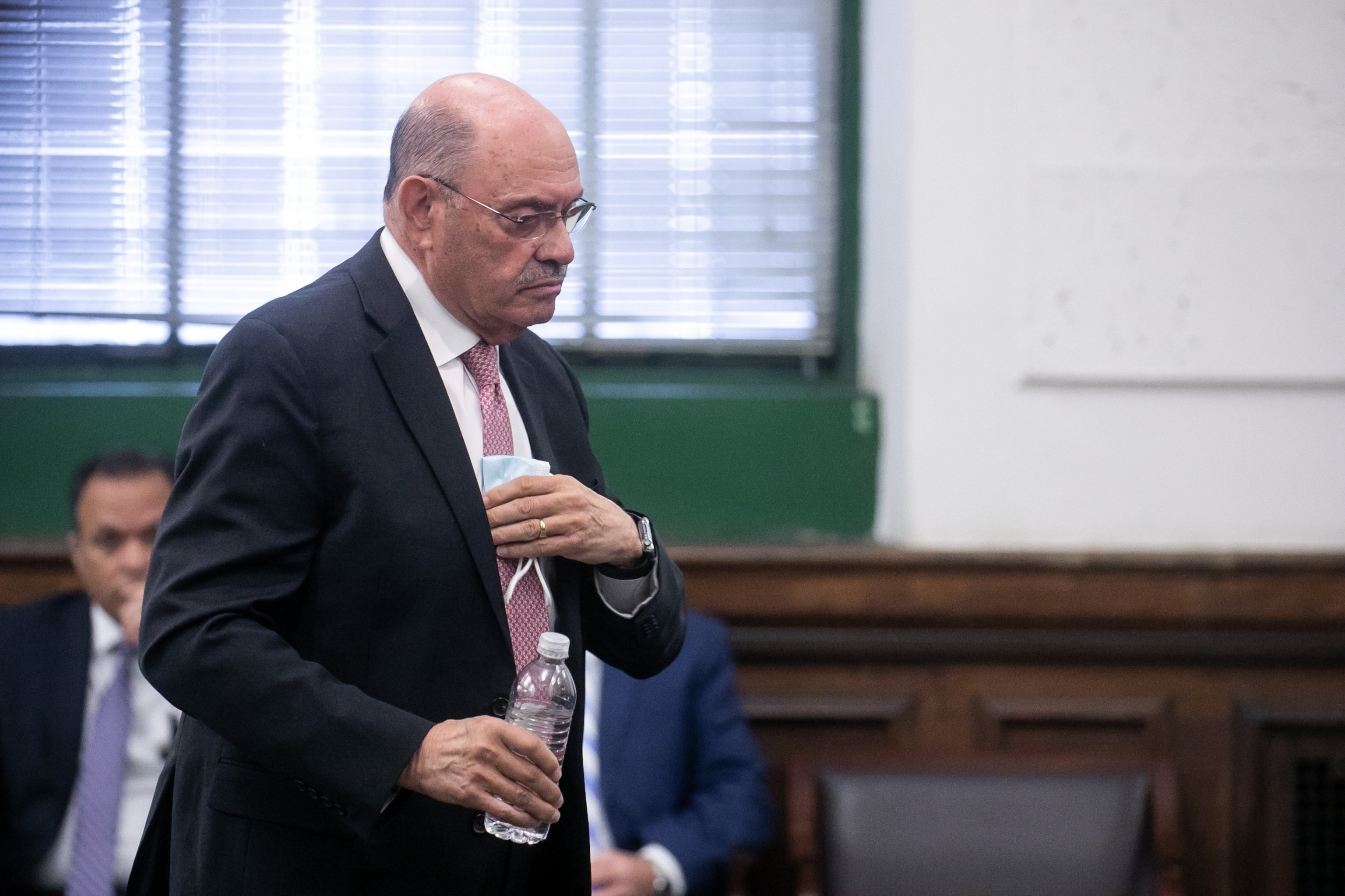 PHOTO: Allen Weisselberg, former chief financial officer of Trump Organization Inc., prepares to testify at New York State Supreme Court in New York, Oct. 10, 2023.