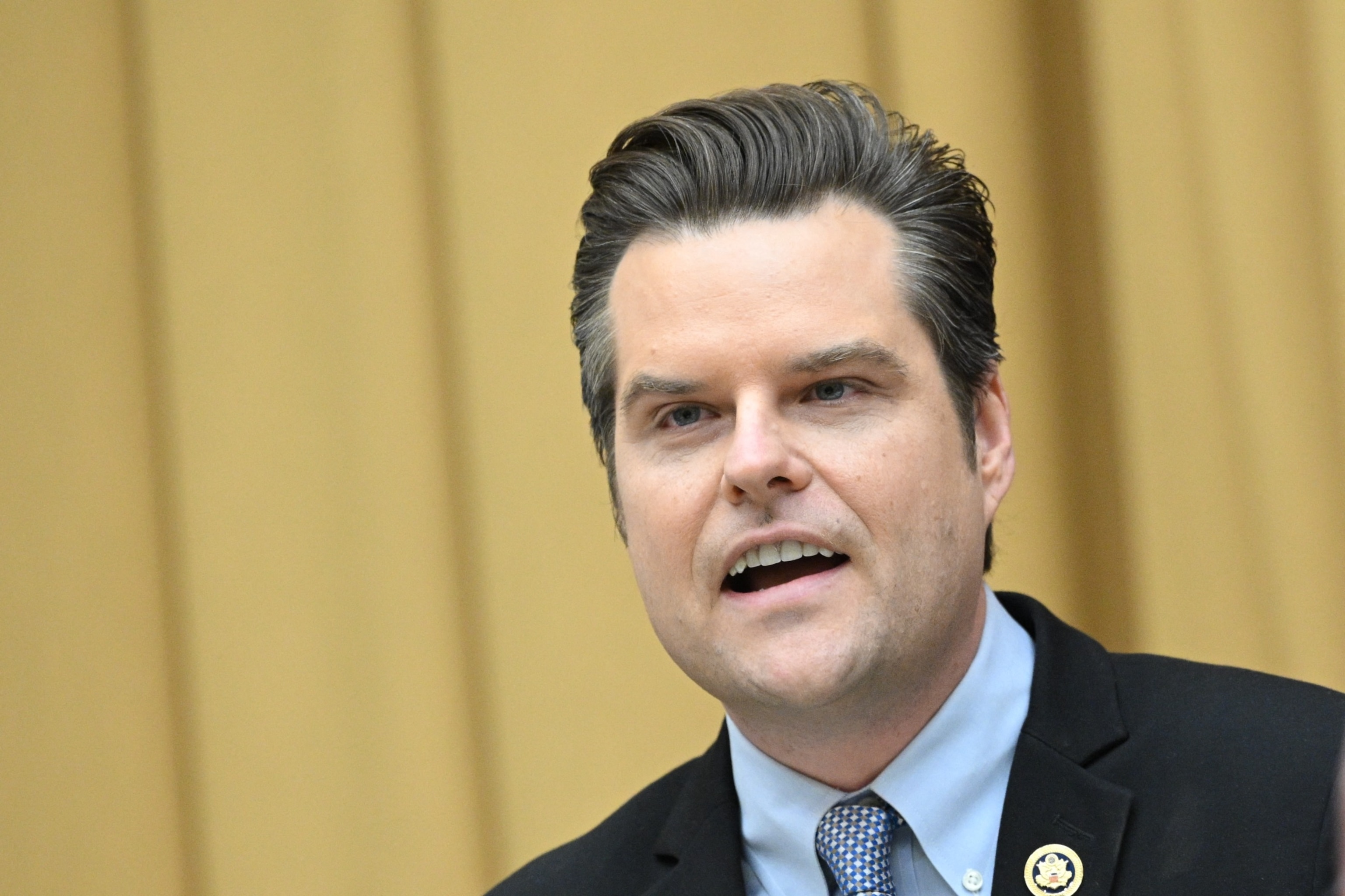 PHOTO: Rep. Matt Gaetz speaks during the testimony of Special Counsel Robert Hur before a House Judiciary Committee hearing in Washington, Mar. 12, 2024.