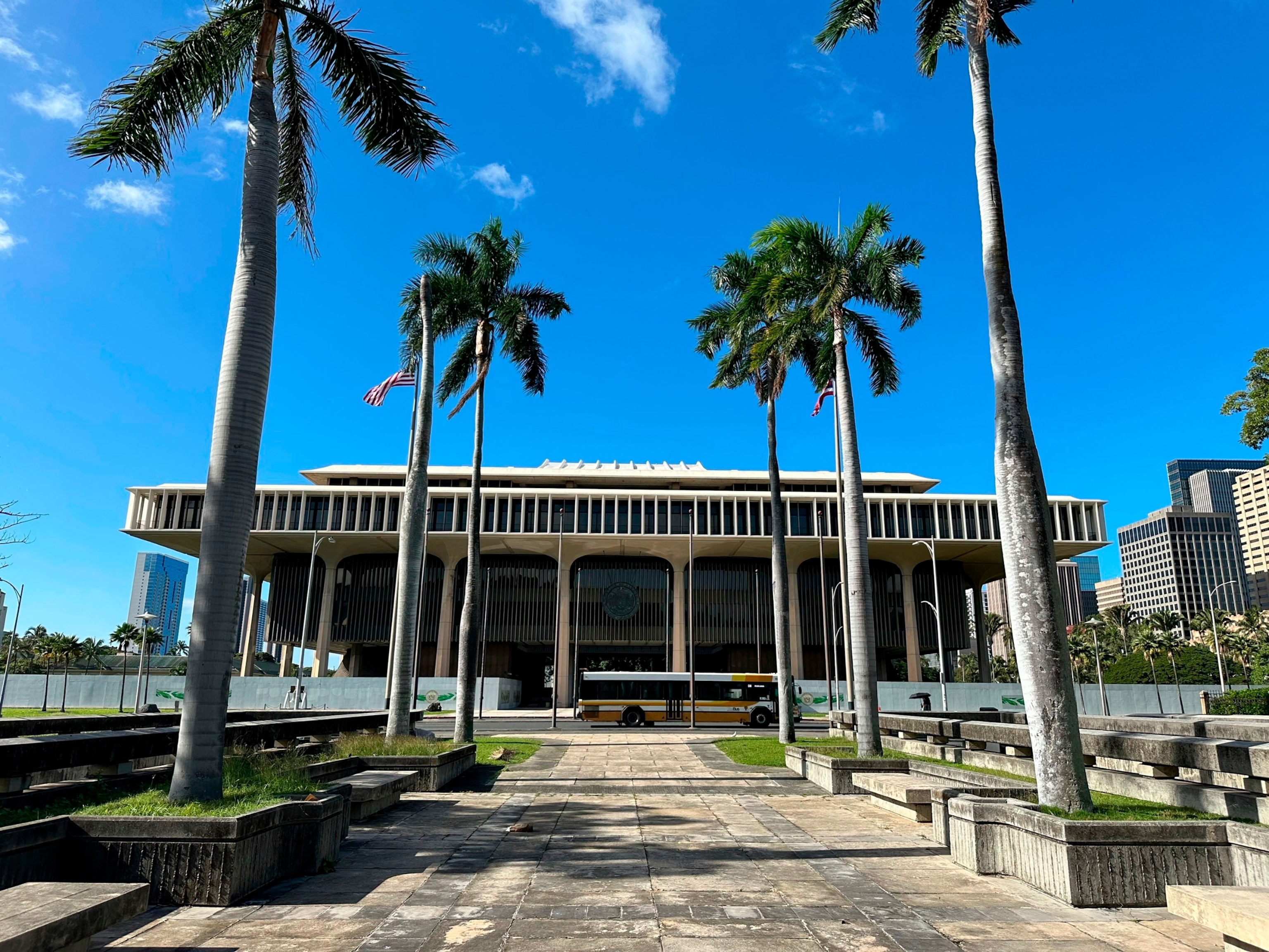 PHOTO: In this Jan. 12, 2024, file photo, the Hawaii State Capitol is shown in Honolulu. 