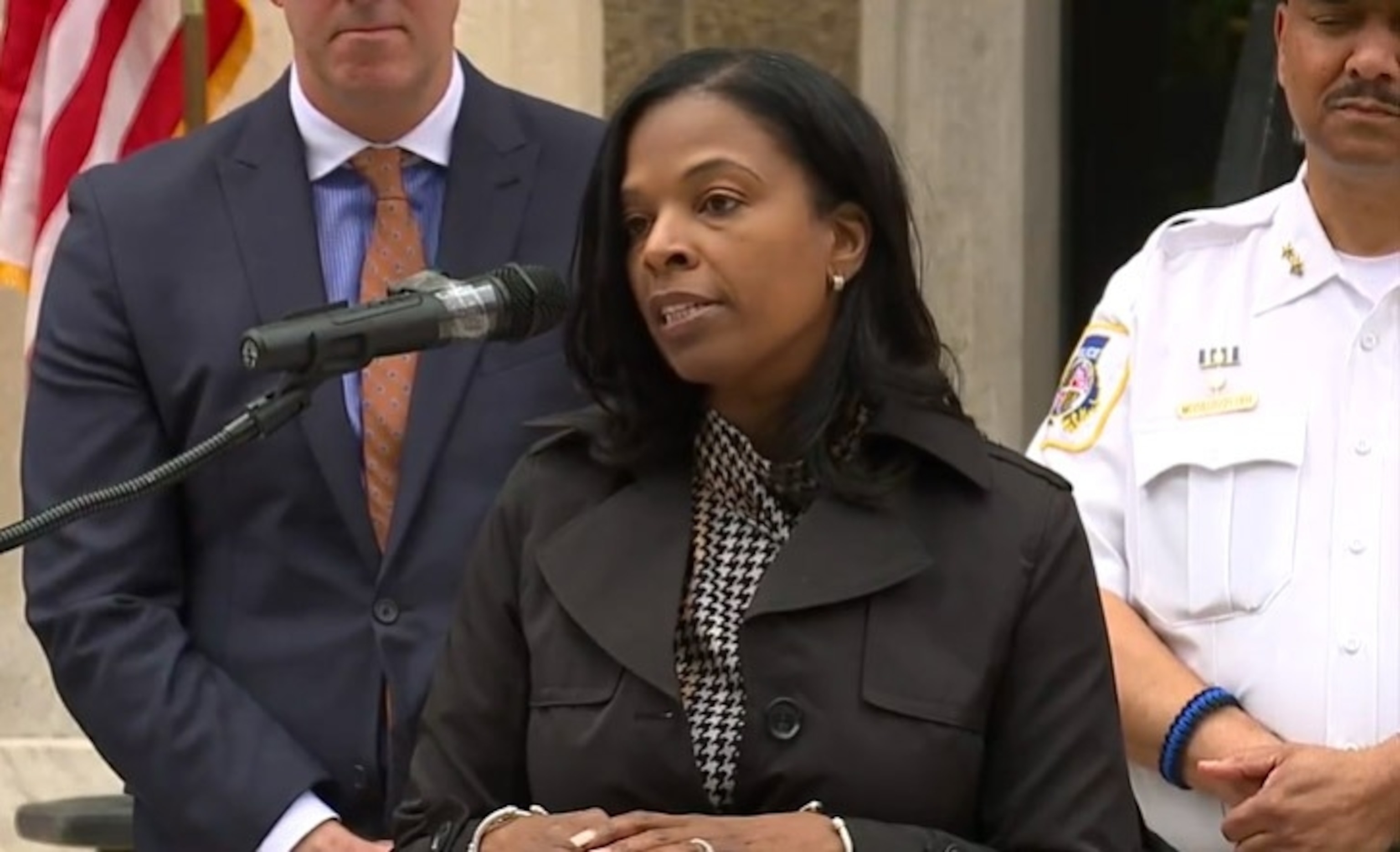 PHOTO: Baltimore County School Superintendent Dr. Myriam Rogers speaks at a press conference on April 25, 2024.