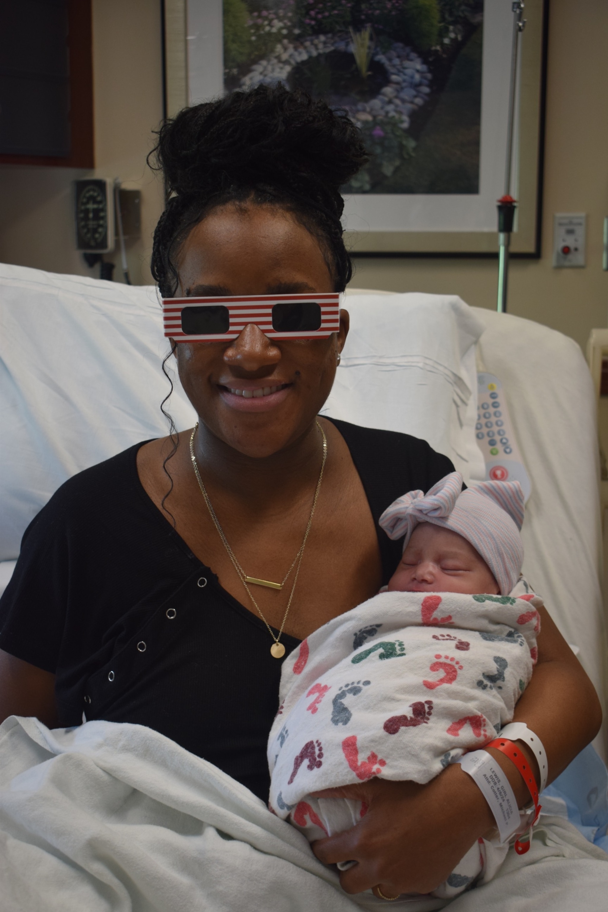 PHOTO: Alicia Alvarez gave birth to her second child, a daughter named Sol Celeste, on April 8, 2024, the same day a total solar eclipse unfolded in Mansfield, Texas.