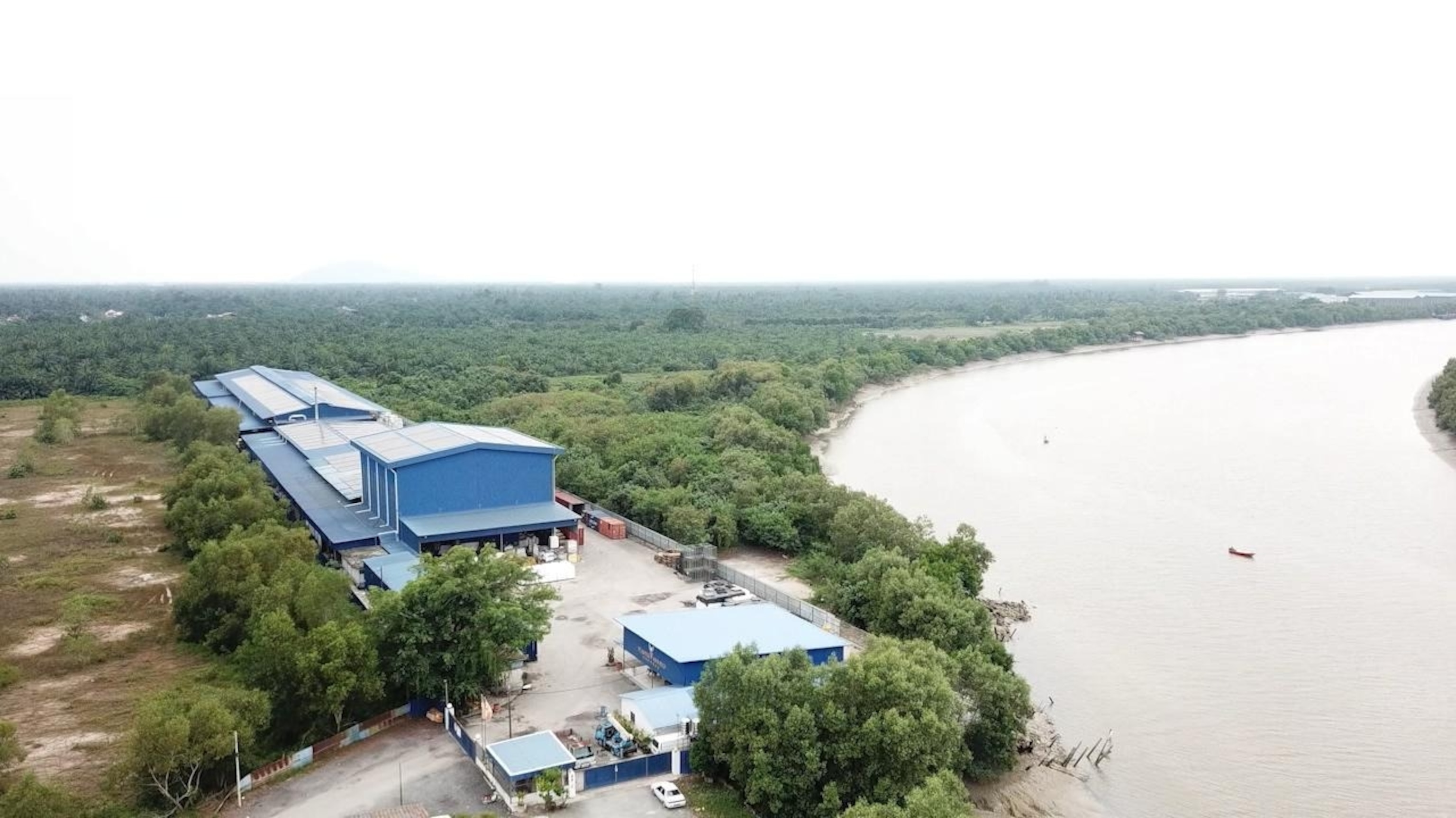 PHOTO: A Malaysian plastic facility where an ABC News plastic bag tracker last pinged that does not appear to have a license to import plastic waste. 