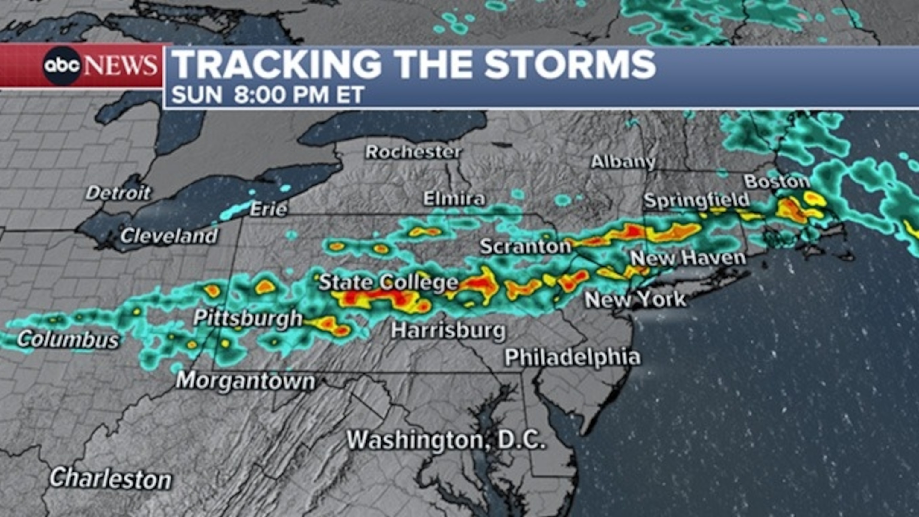 PHOTO: tracking the storm weather graphic