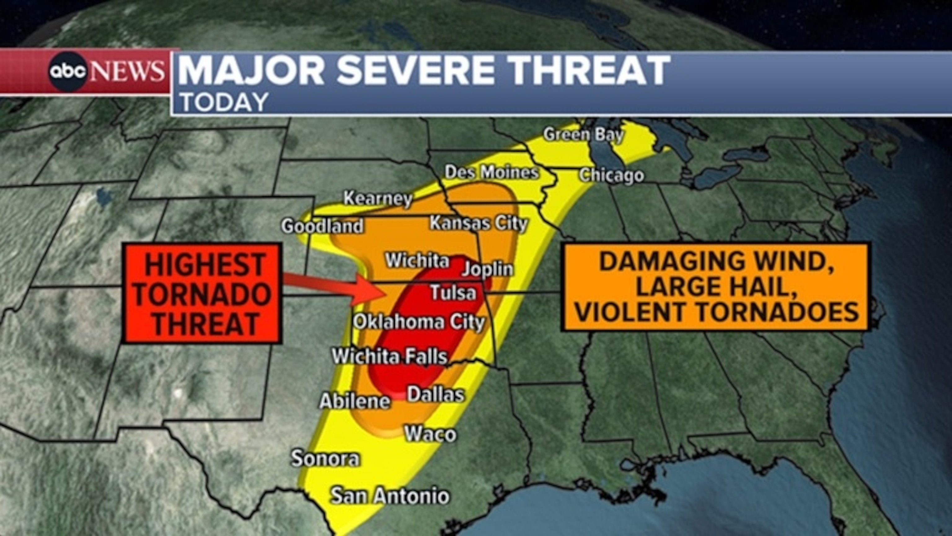 PHOTO: major severe threat weather graphic