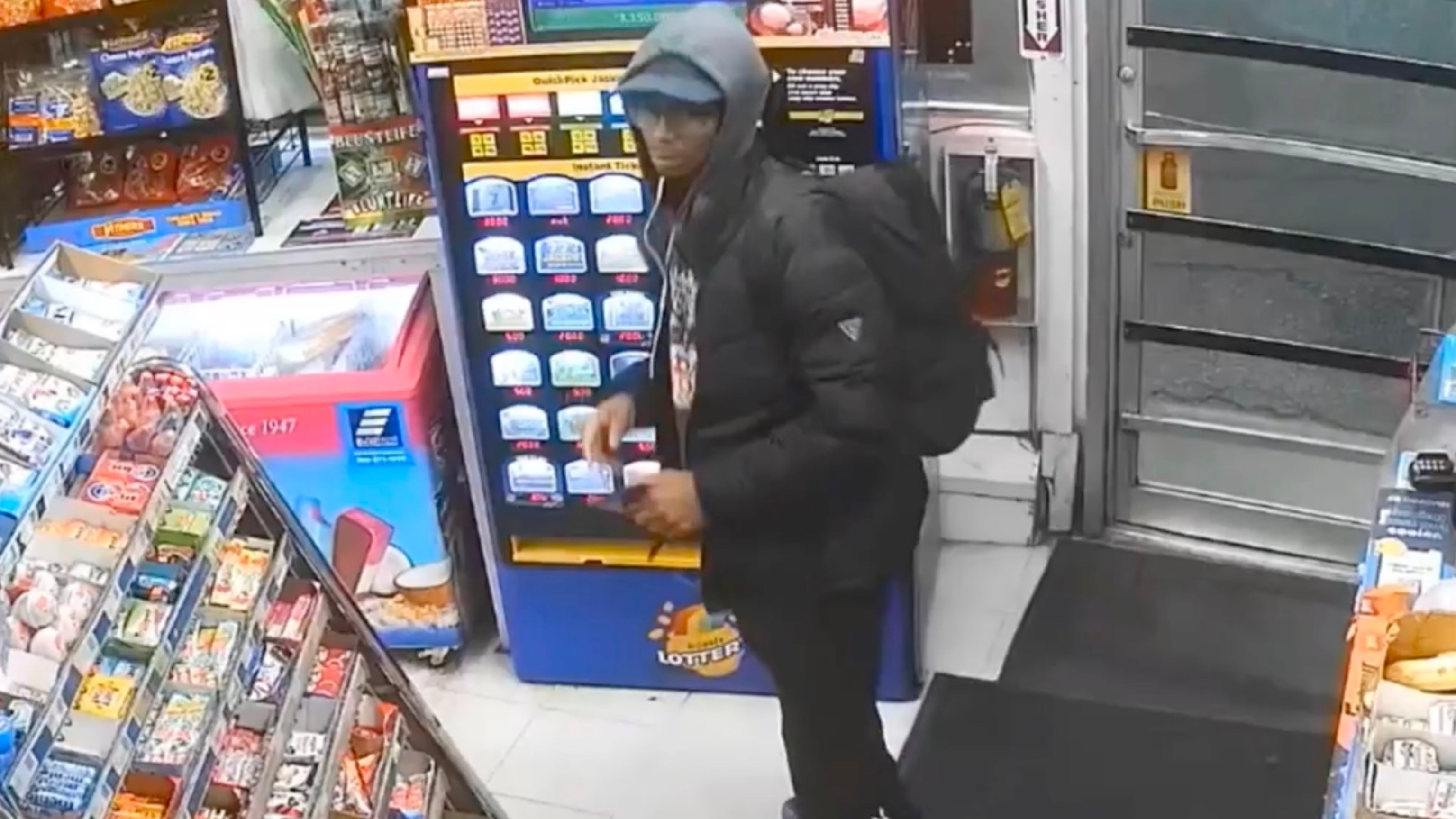 PHOTO: Chicago police have released videos of a person of interest in the fatal April 21, 2024, shooting of Chicago Police Officer Luis M. Huesca. 