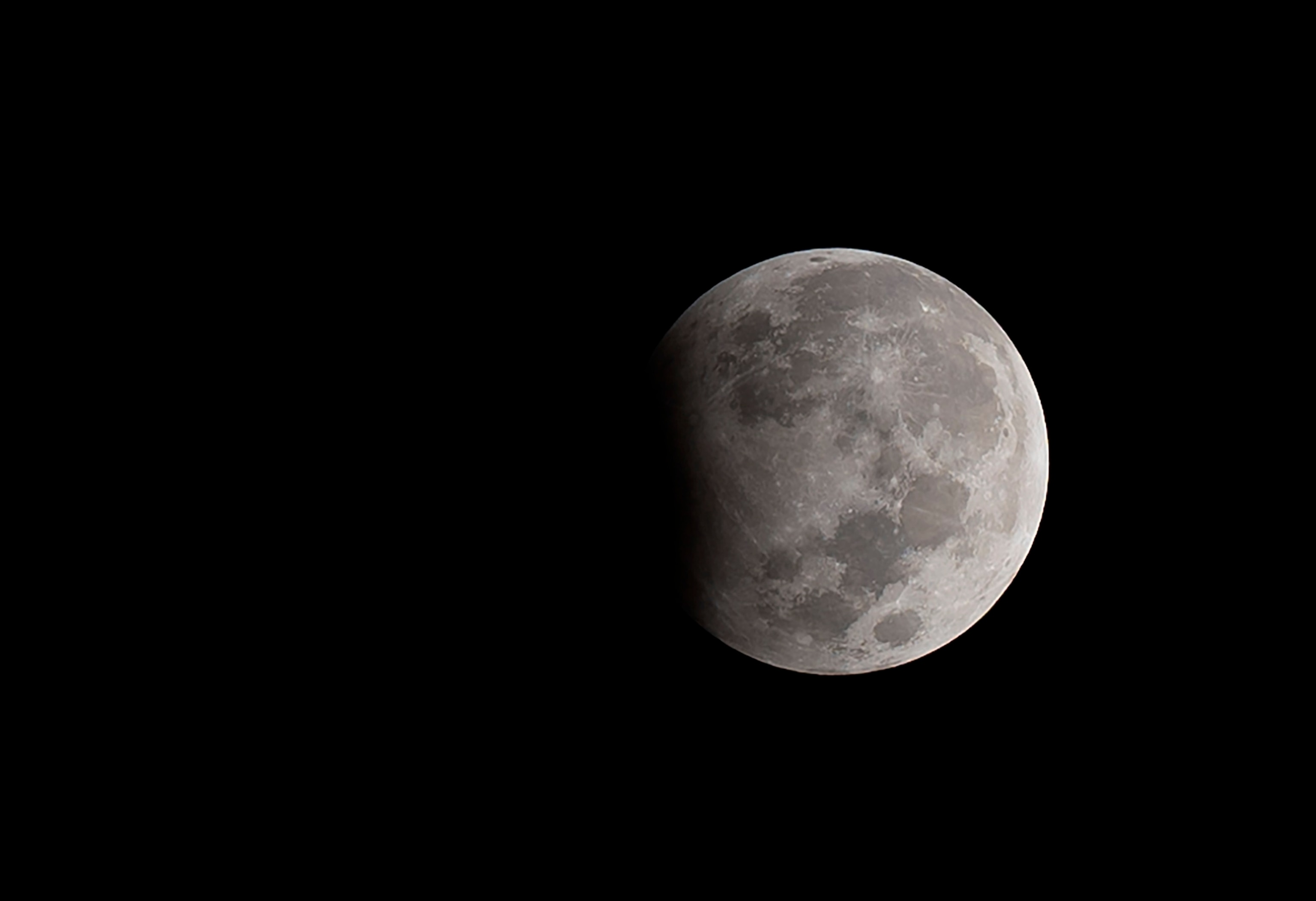 PHOTO: A partial lunar eclipse, Oct. 29, 2023, in Mumbai.