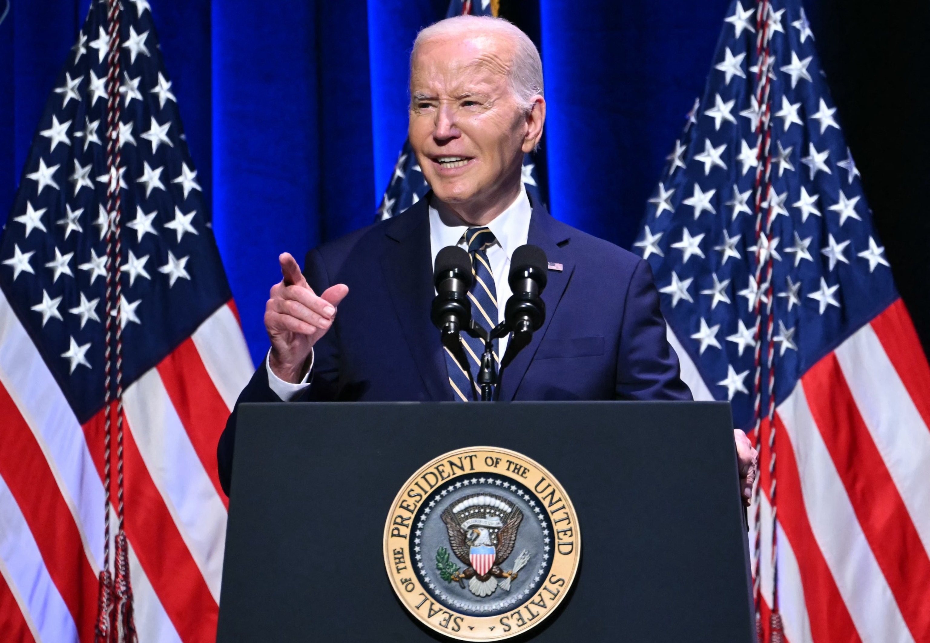 PHOTO: President Joe Biden speaks at the National Museum of African American History and Culture, MAy 17, 2024, in Washington.