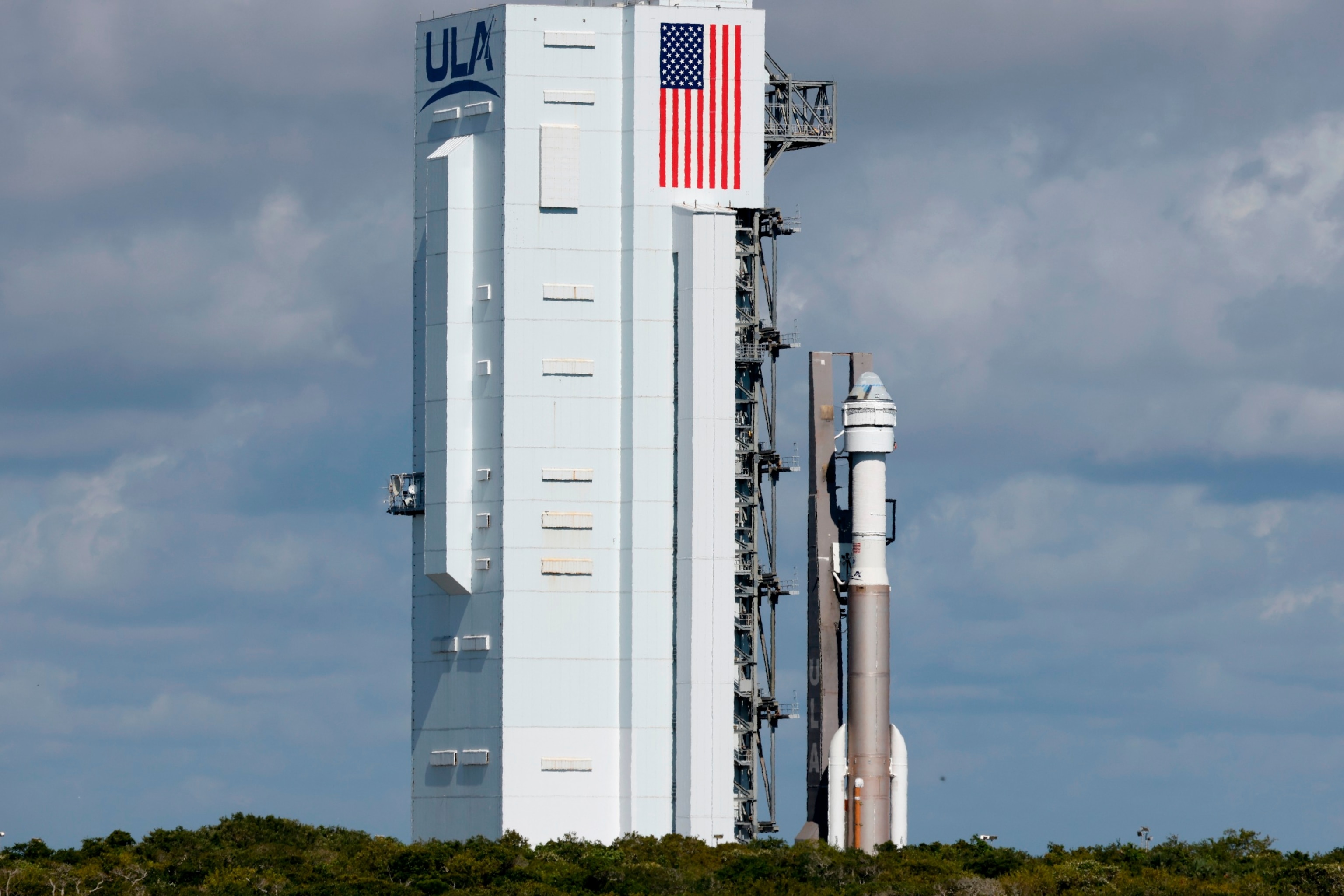 PHOTO: Boeing's Starliner capsule atop an Atlas V rocket is rolled out to the launch pad at Space Launch Complex 41, May 4, 2024, in Cape Canaveral, Fla. 