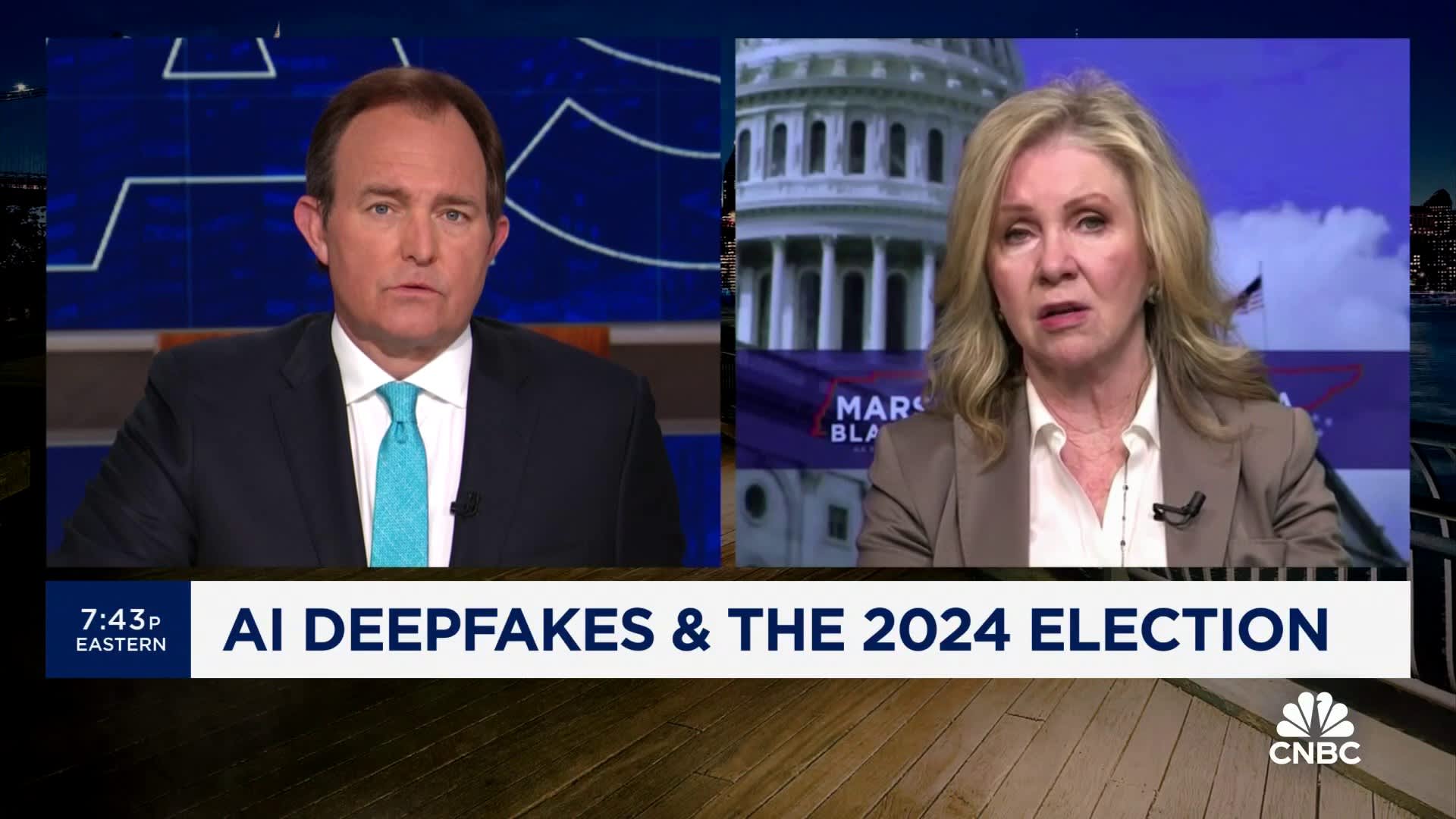 Sen. Marsha Blackburn talks bill targeting AI deepfakes